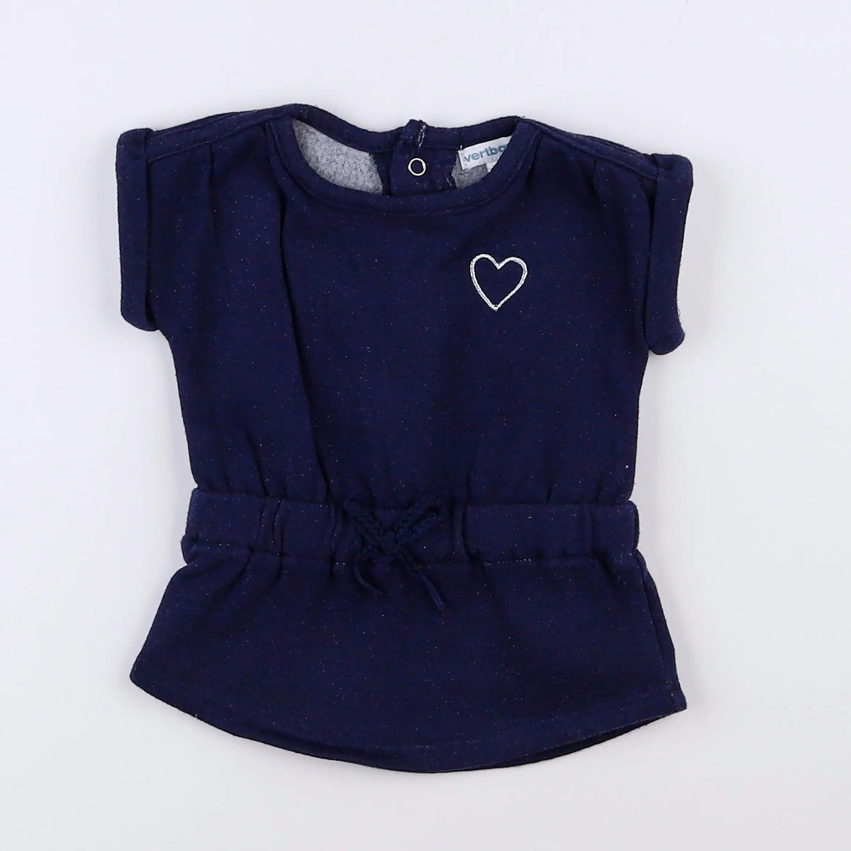 Vertbaudet - robe bleu, or - 3 mois