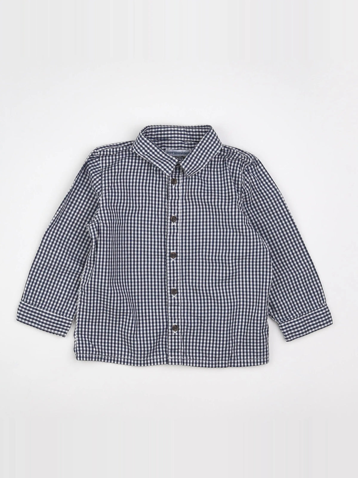 Vertbaudet - chemise blanc, bleu - 18 mois