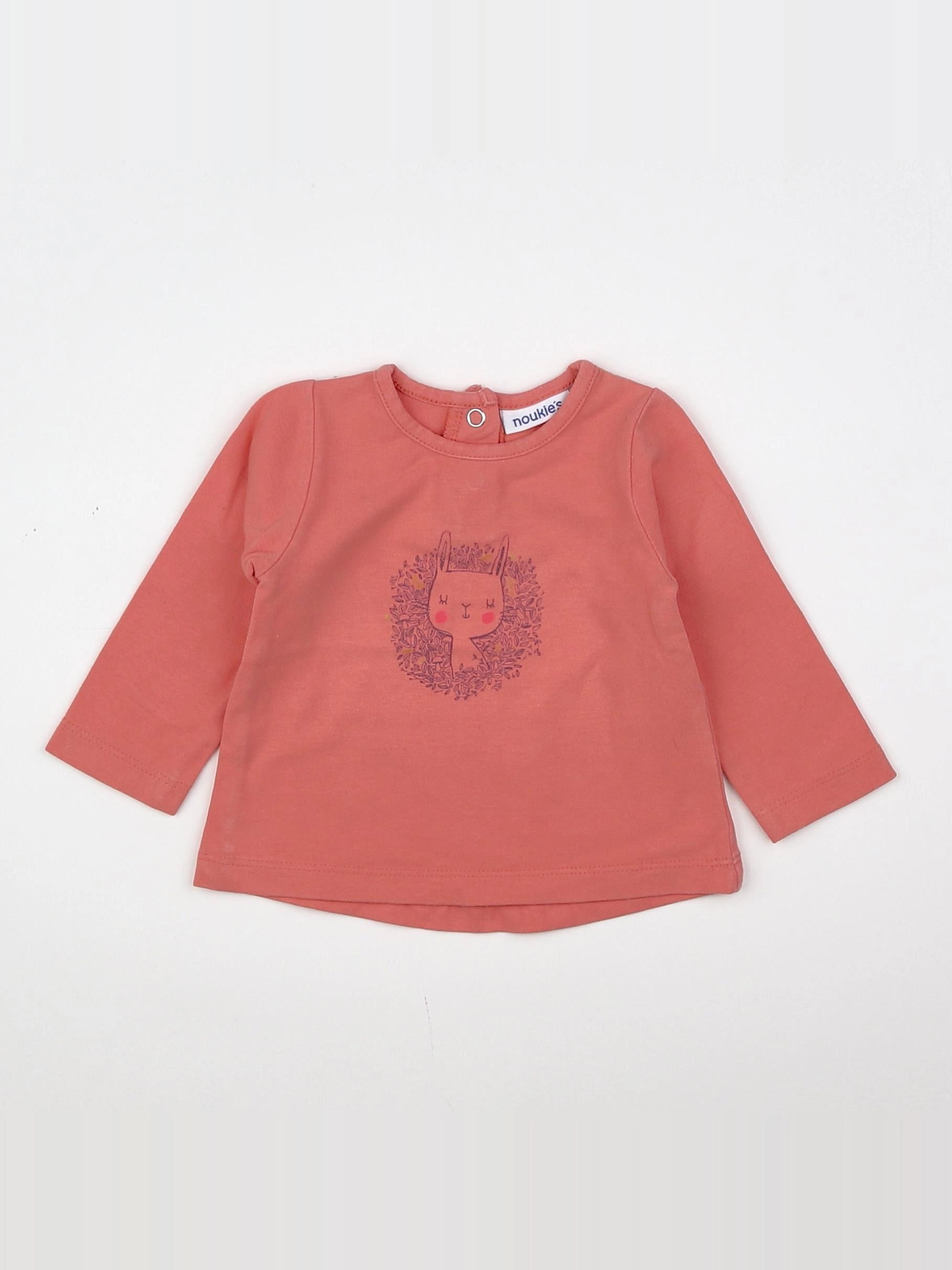 Noukie's - tee-shirt rose - 3 mois