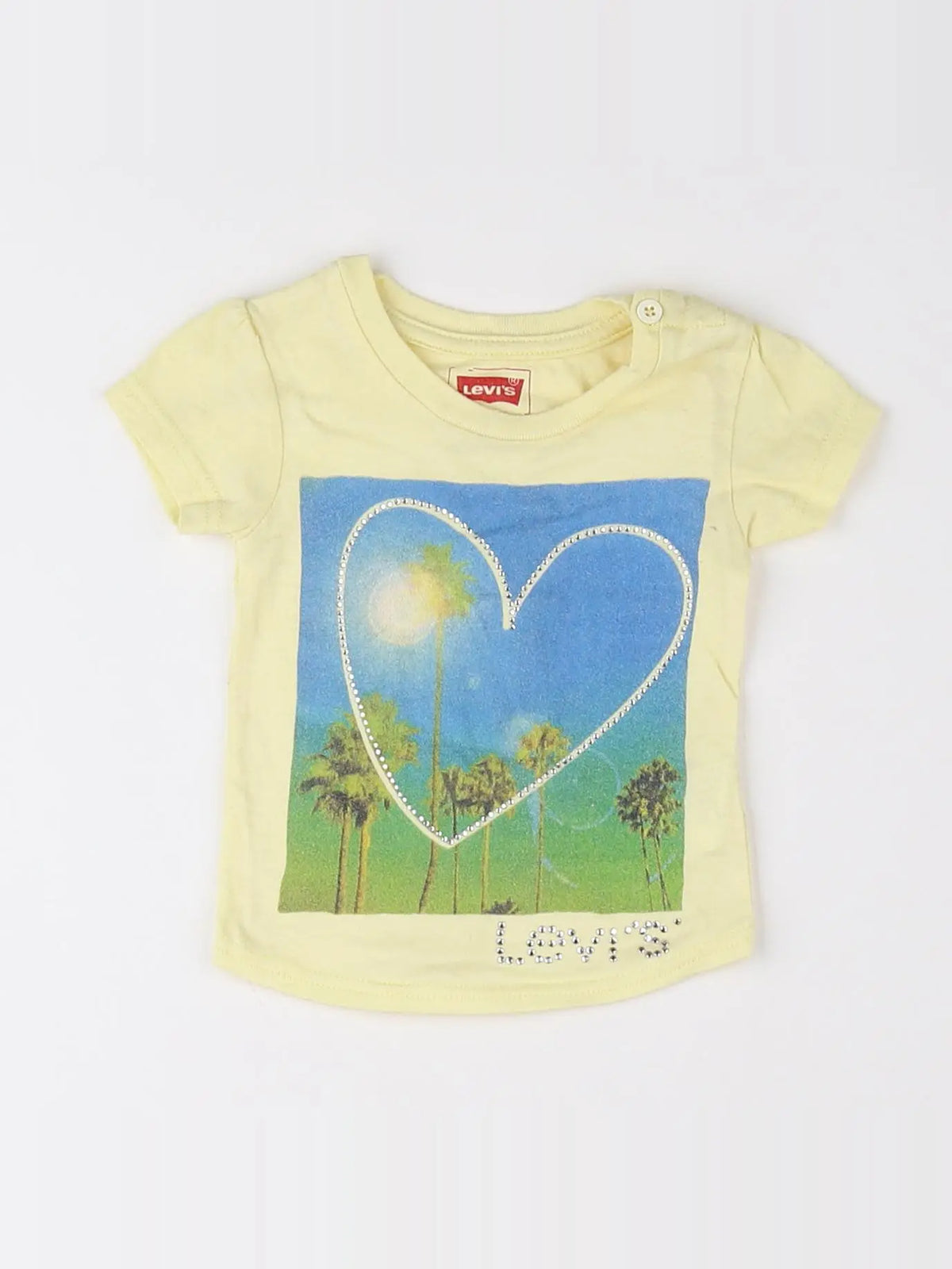Levi's - tee-shirt jaune, bleu - 3 mois