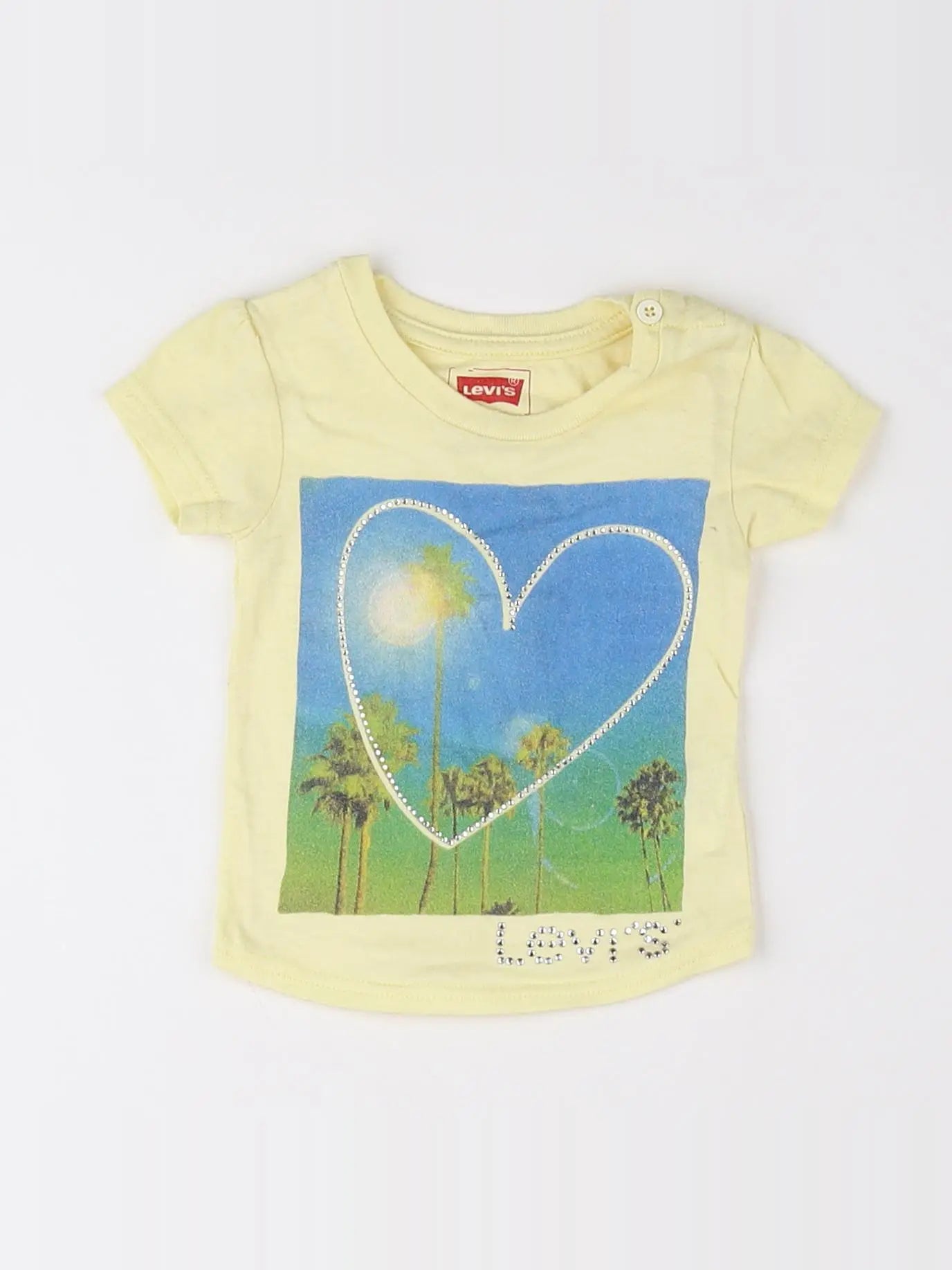 Levi's - tee-shirt jaune, bleu - 3 mois
