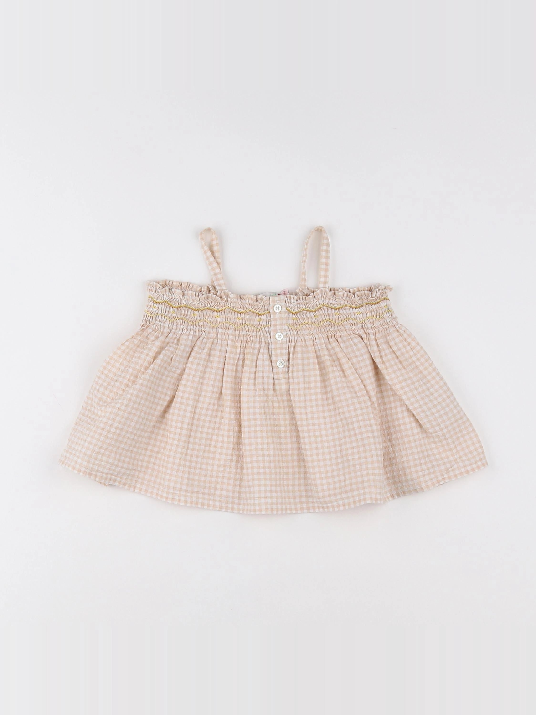 Bonpoint - blouse beige - 12 mois