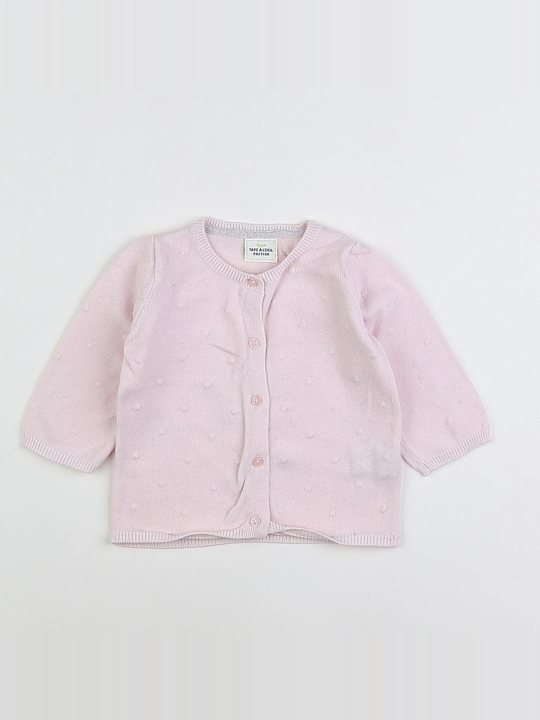 Tape à l'oeil - gilet rose - 9 mois