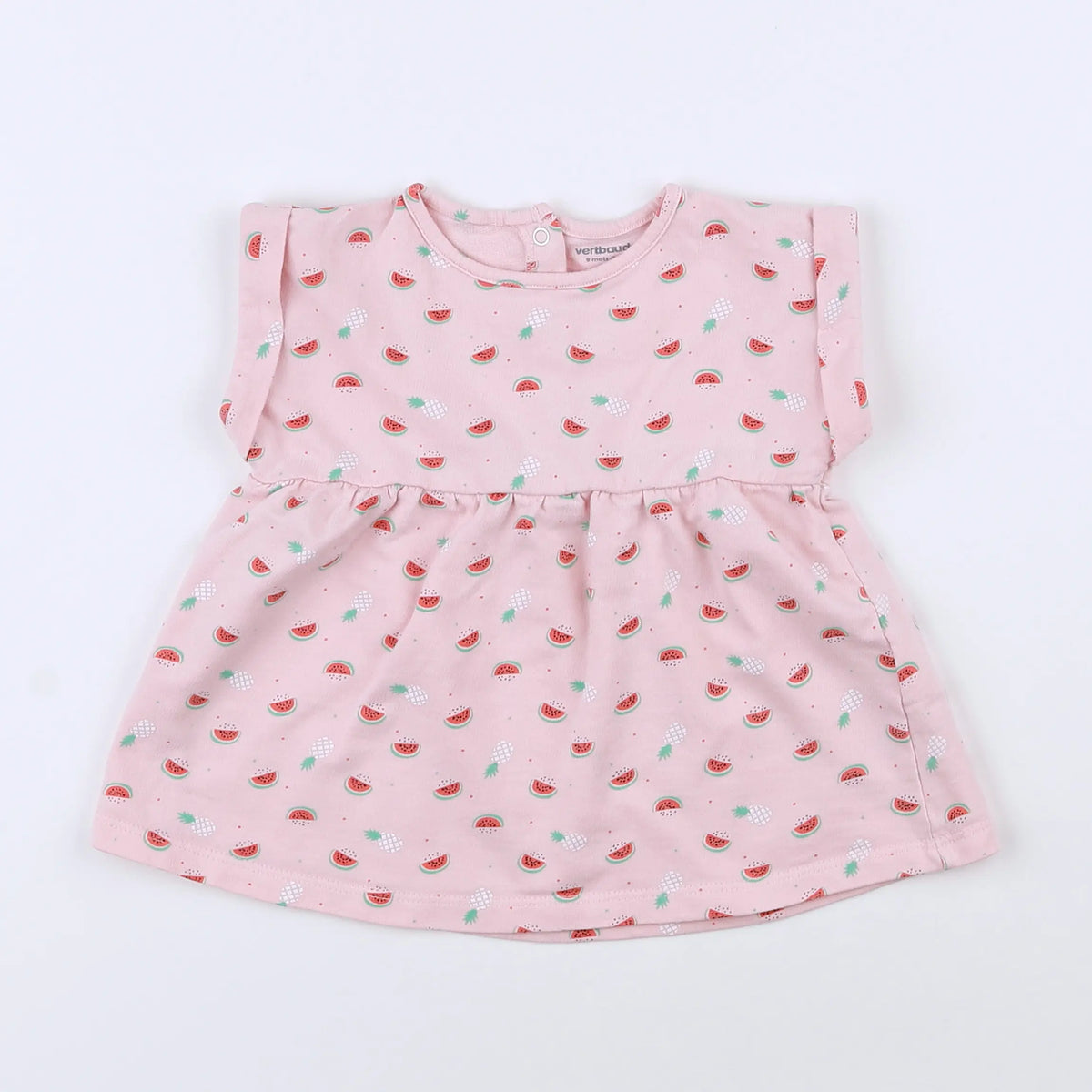Vertbaudet - robe rose - 9 mois