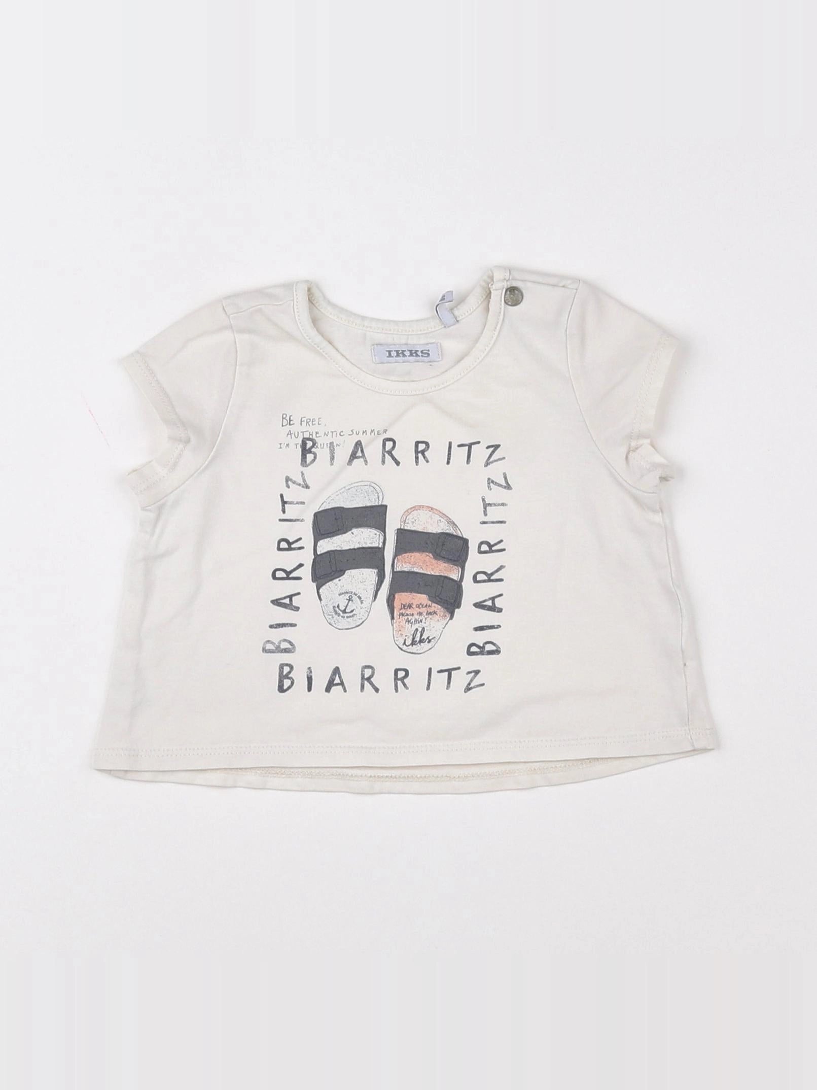 IKKS - tee-shirt blanc - 6 mois