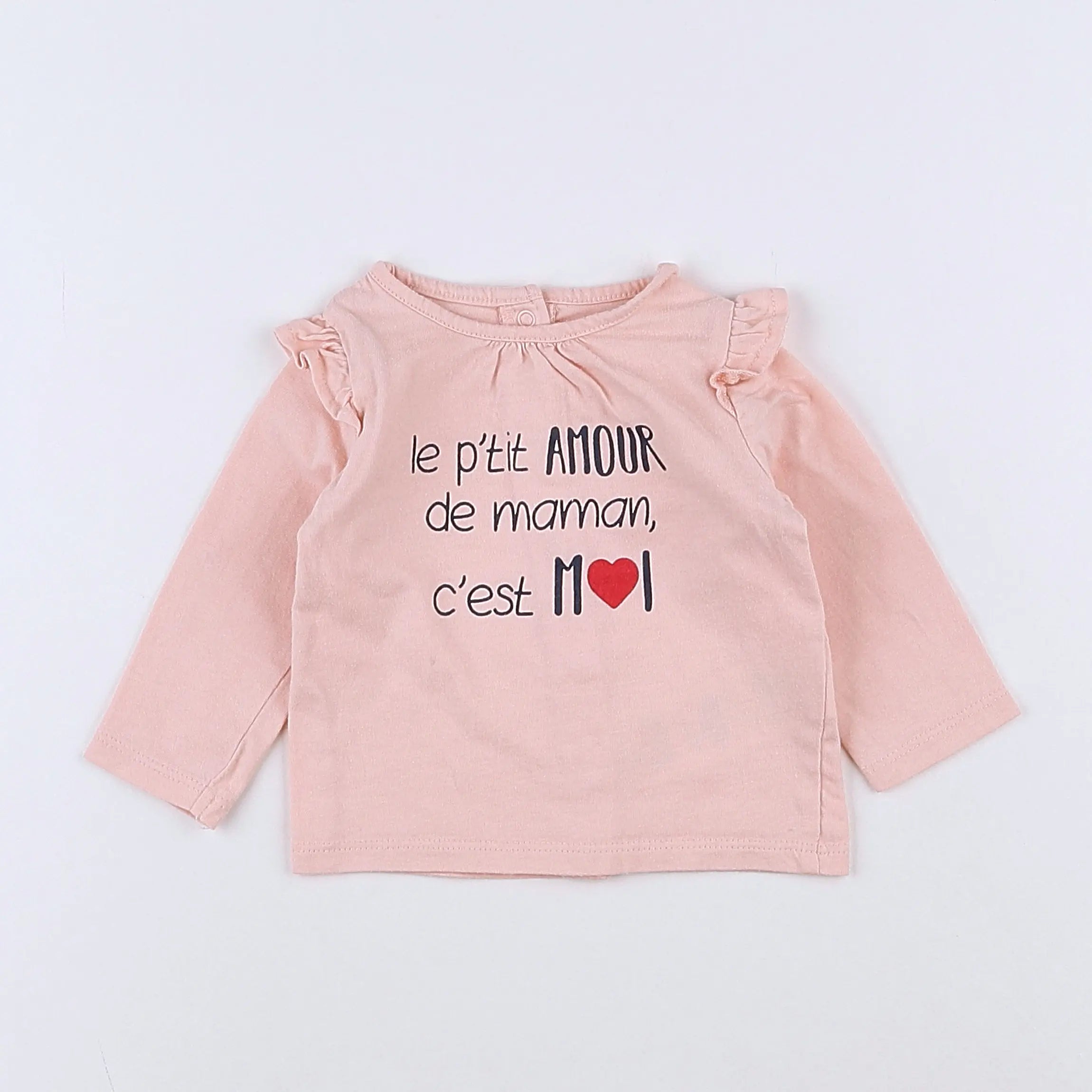 Vertbaudet - tee-shirt rose - 3 mois