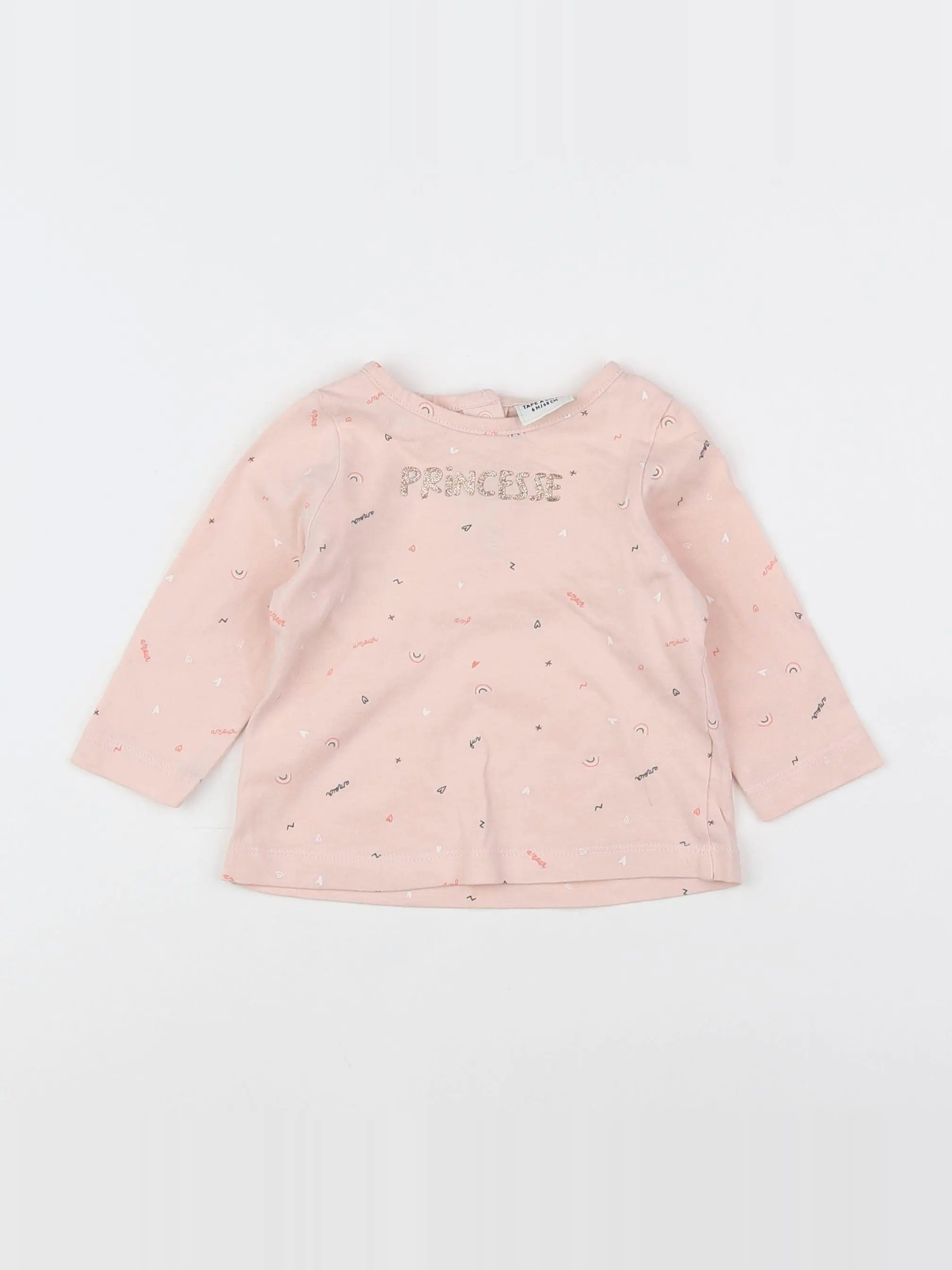 Tape à l'oeil - tee-shirt rose - 6 mois