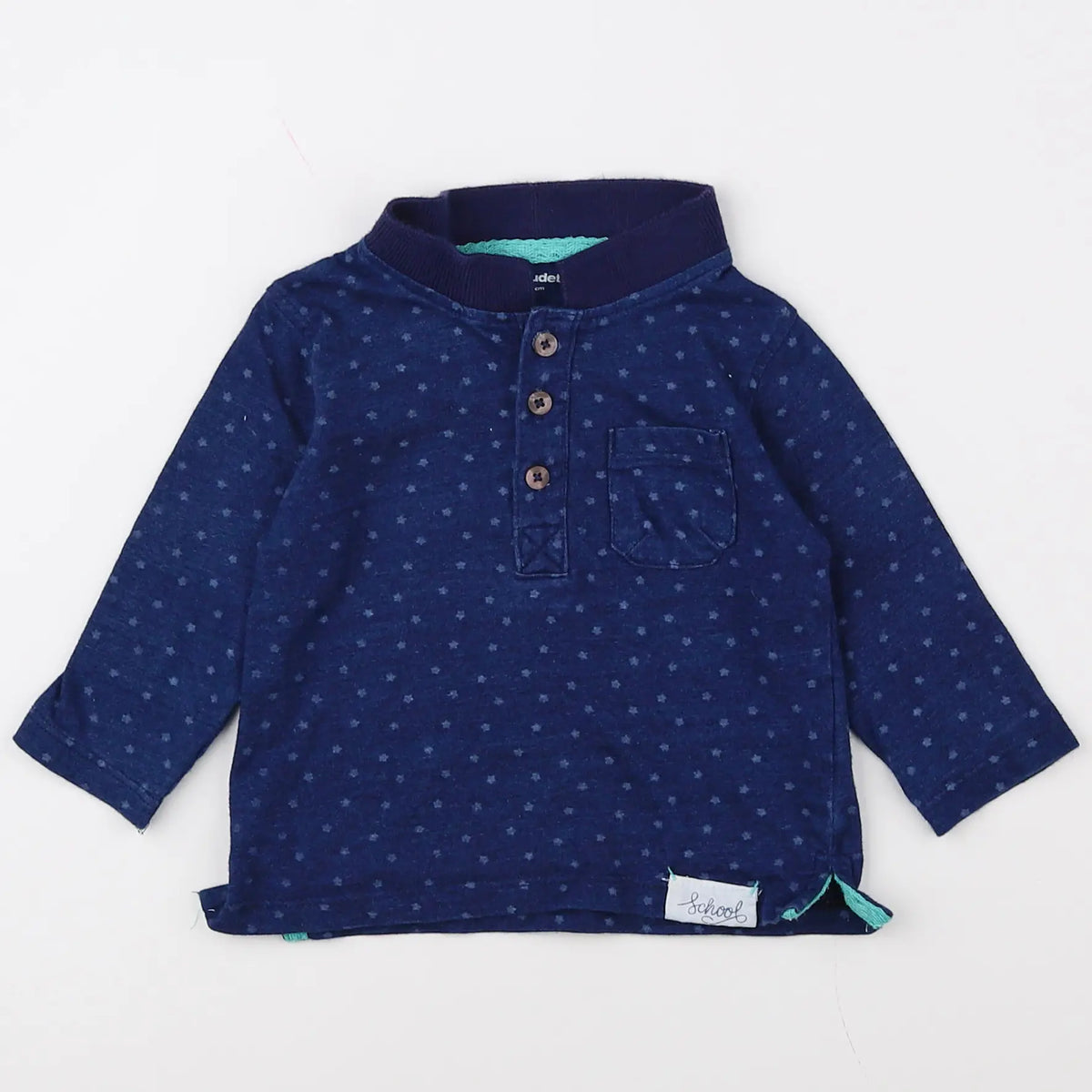 Vertbaudet - tee-shirt bleu - 9 mois