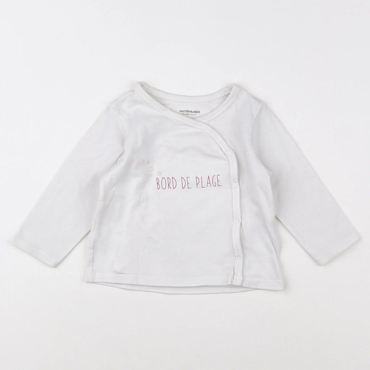 Vertbaudet - tee-shirt blanc - 12 mois