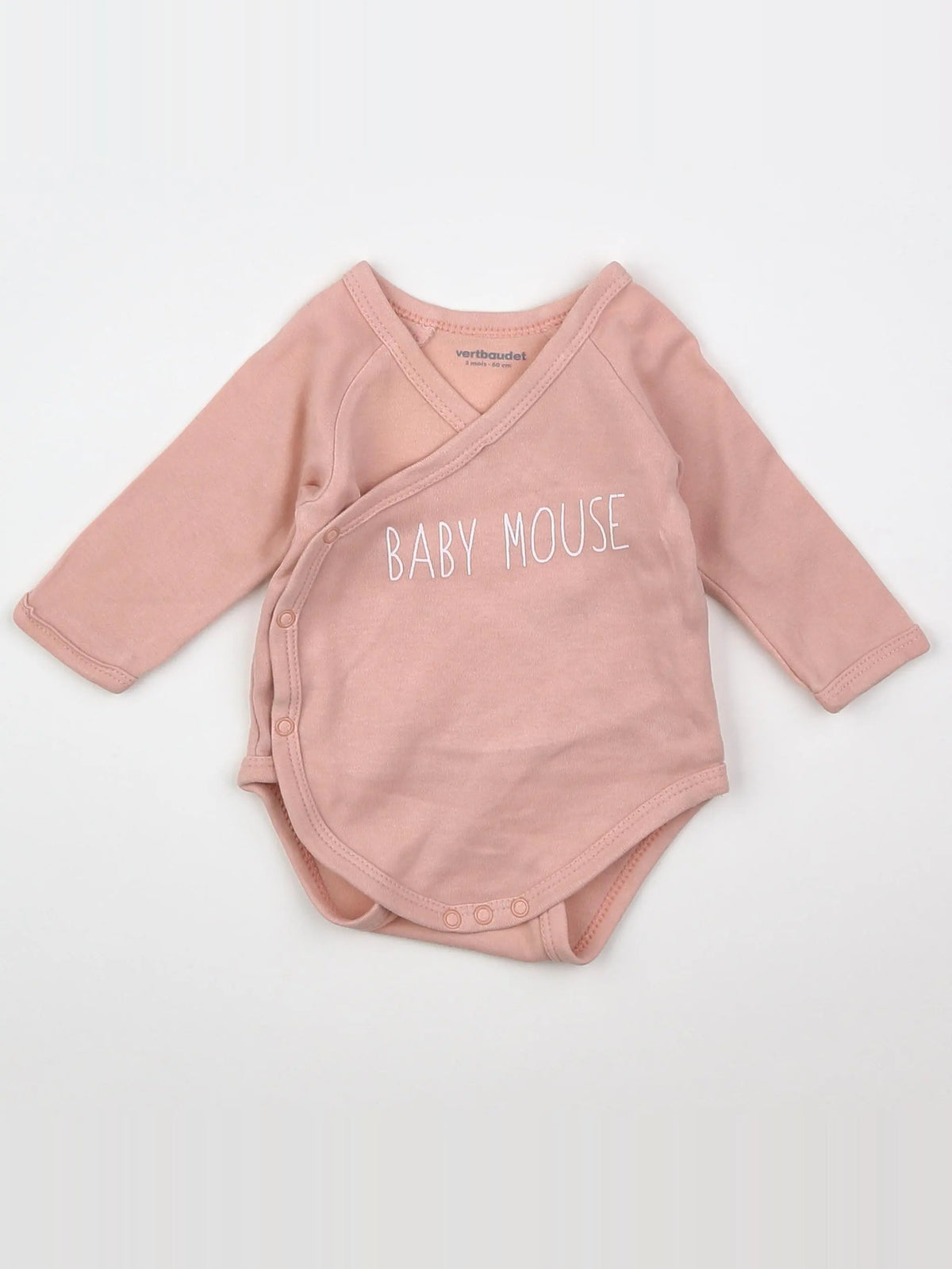 Vertbaudet - body rose - 3 mois