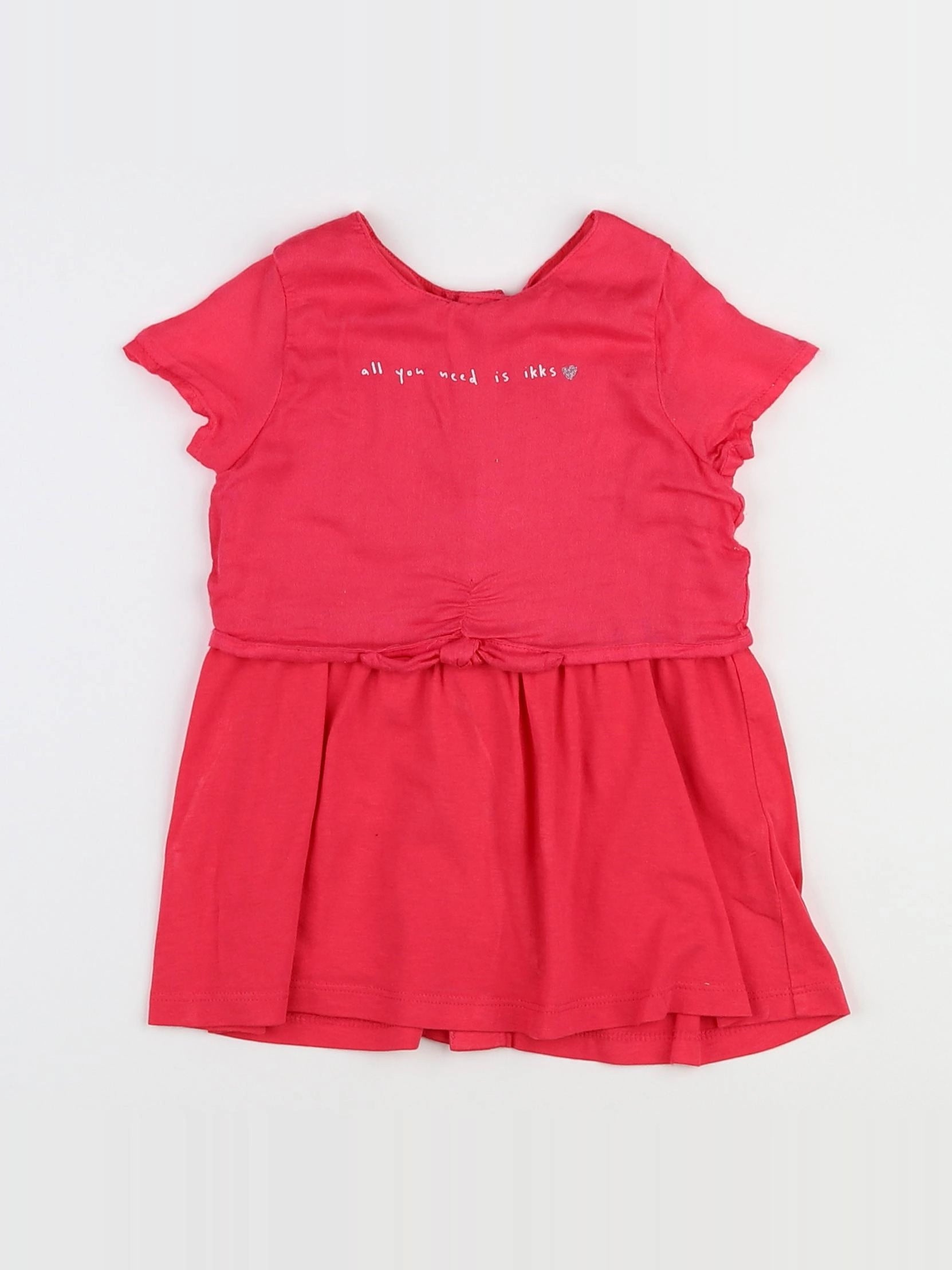 IKKS - robe rose - 12 mois