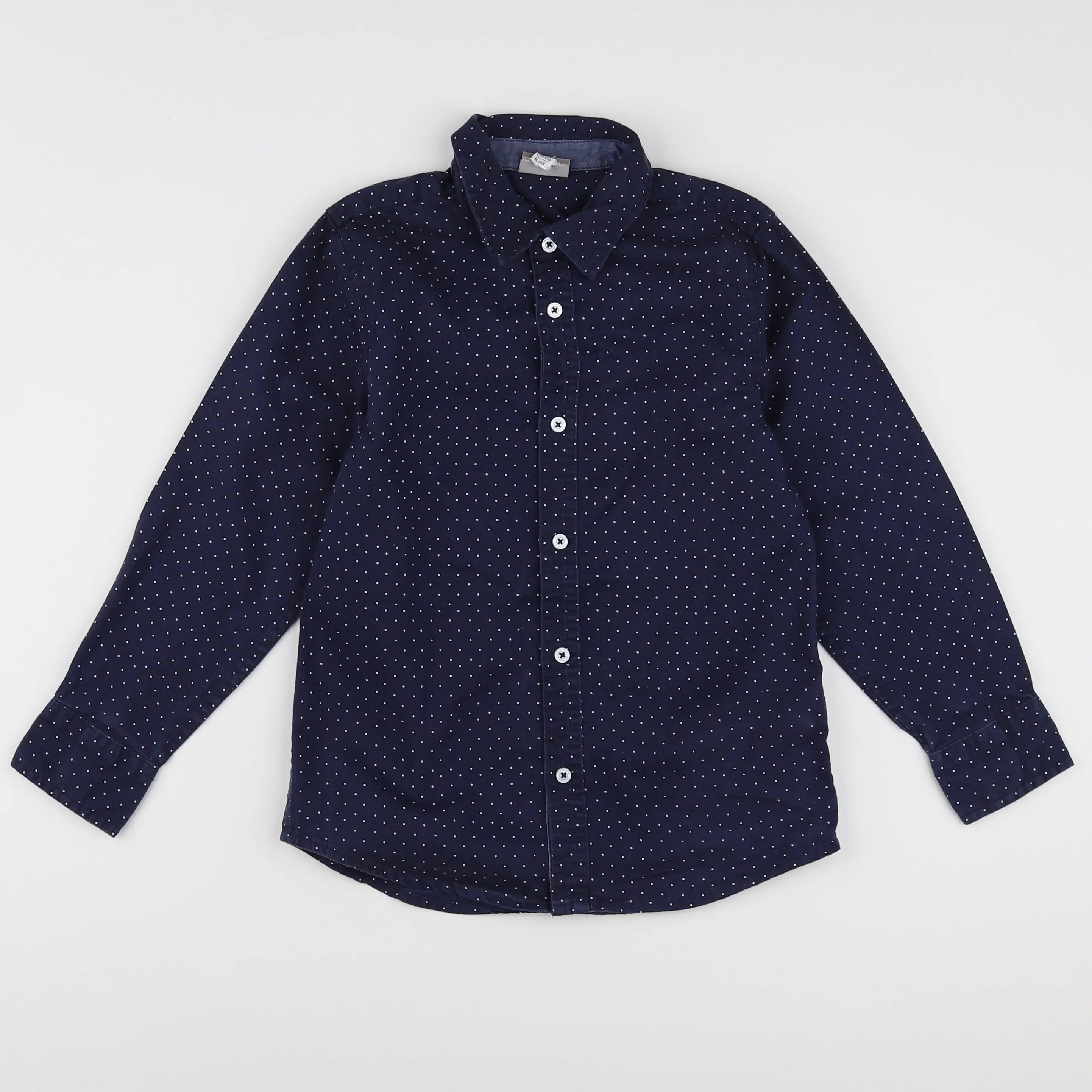Vertbaudet - chemise bleu, blanc - 8 ans