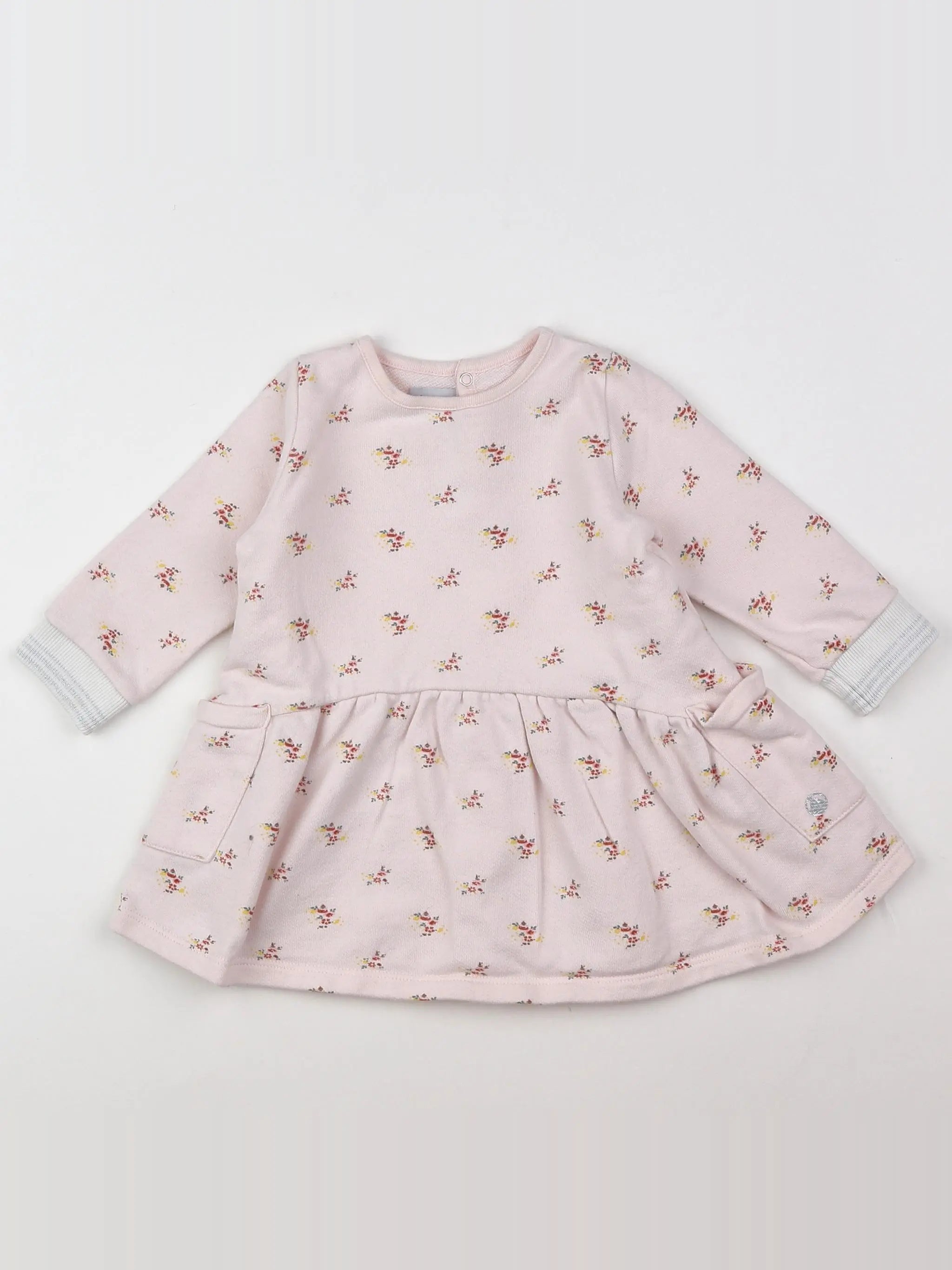 Petit Bateau - robe rose - 12 mois