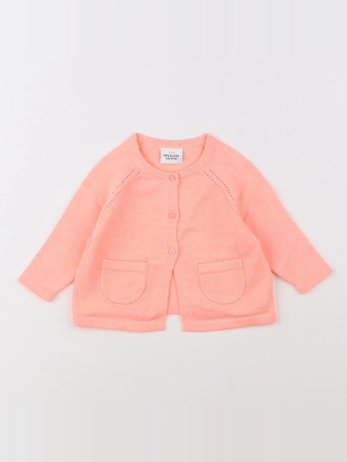 Tape à l'oeil - gilet rose - 3 mois