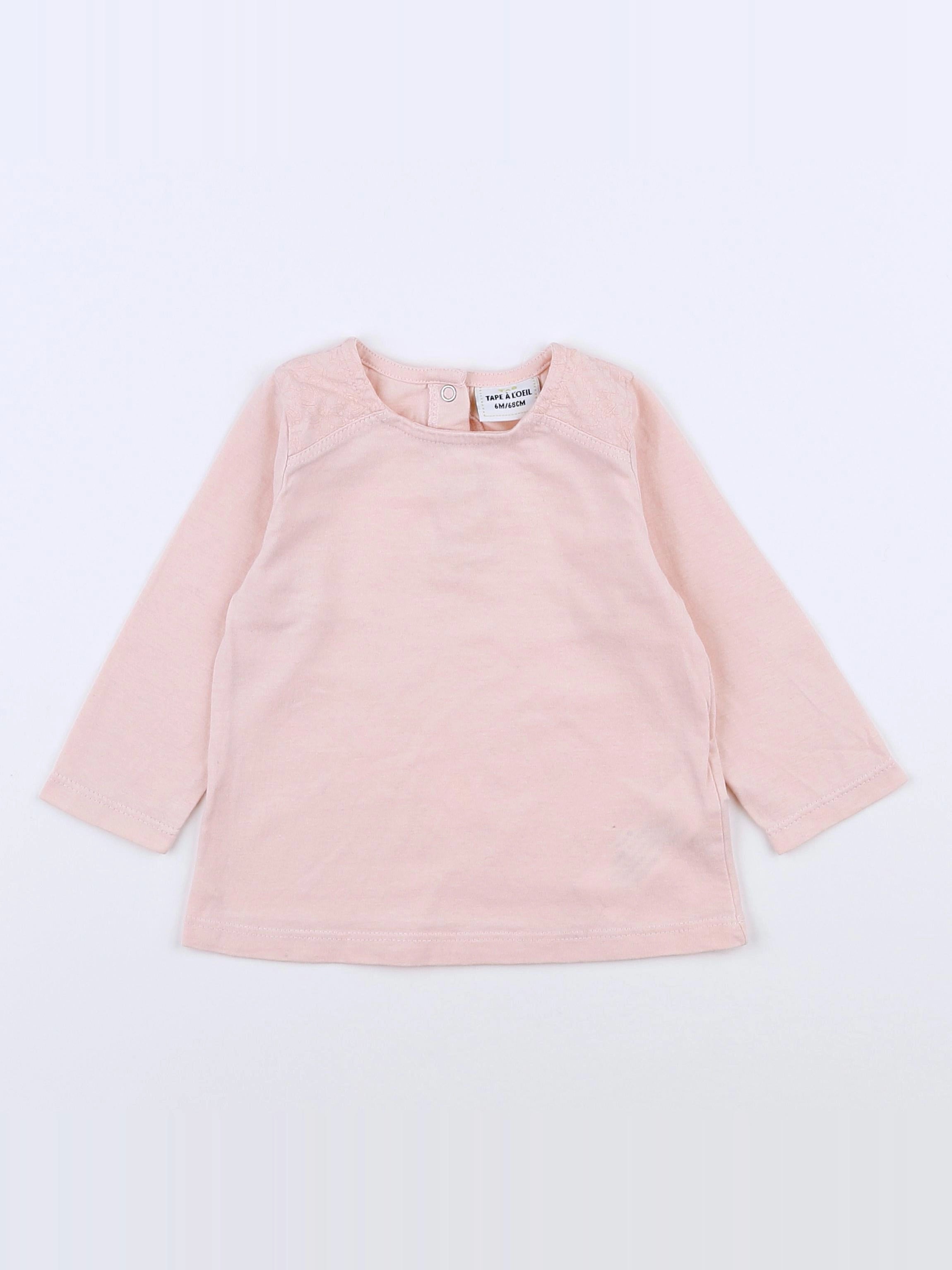 Tape à l'oeil - tee-shirt rose - 6 mois