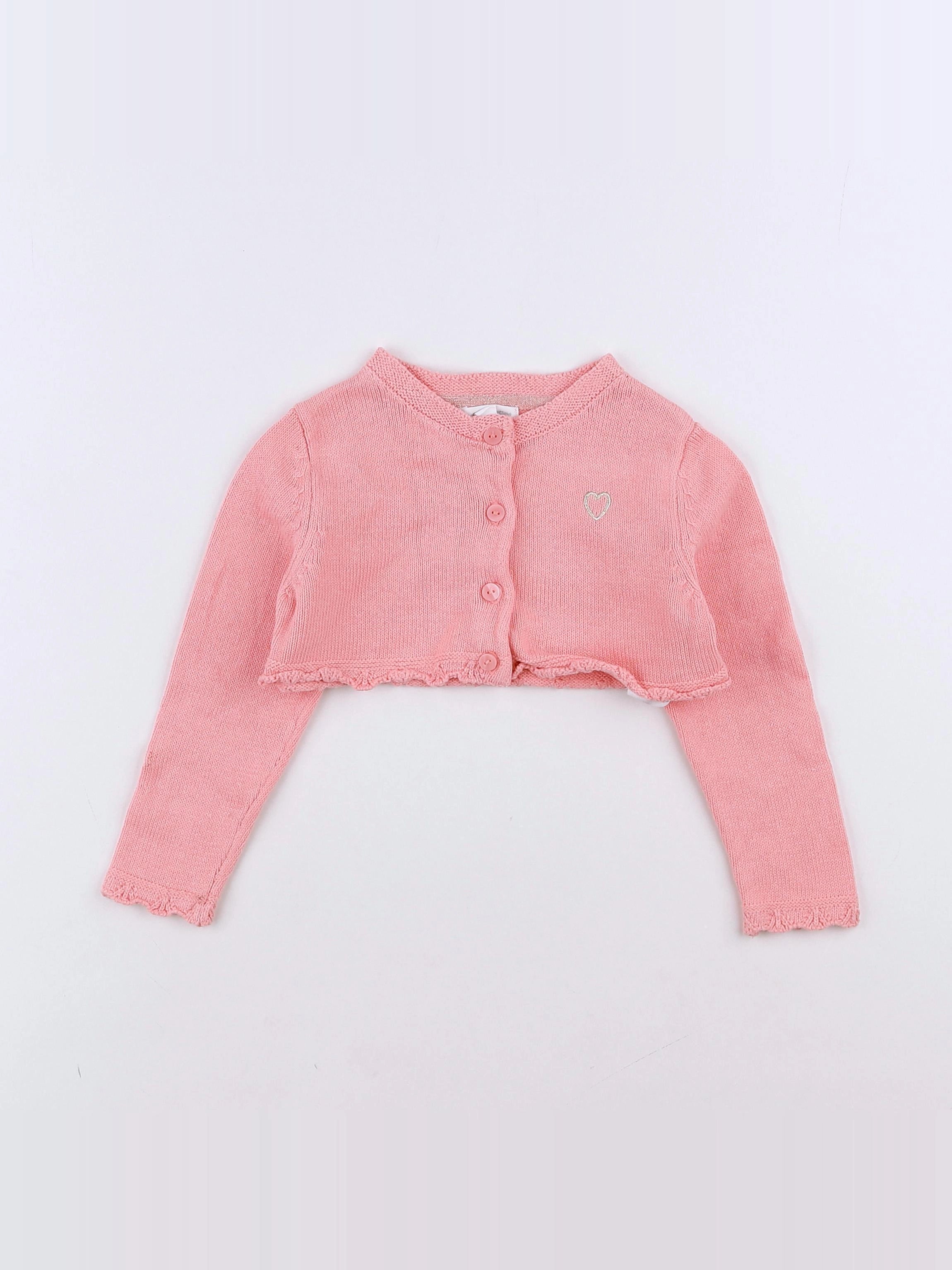 Vertbaudet - gilet rose - 2 ans