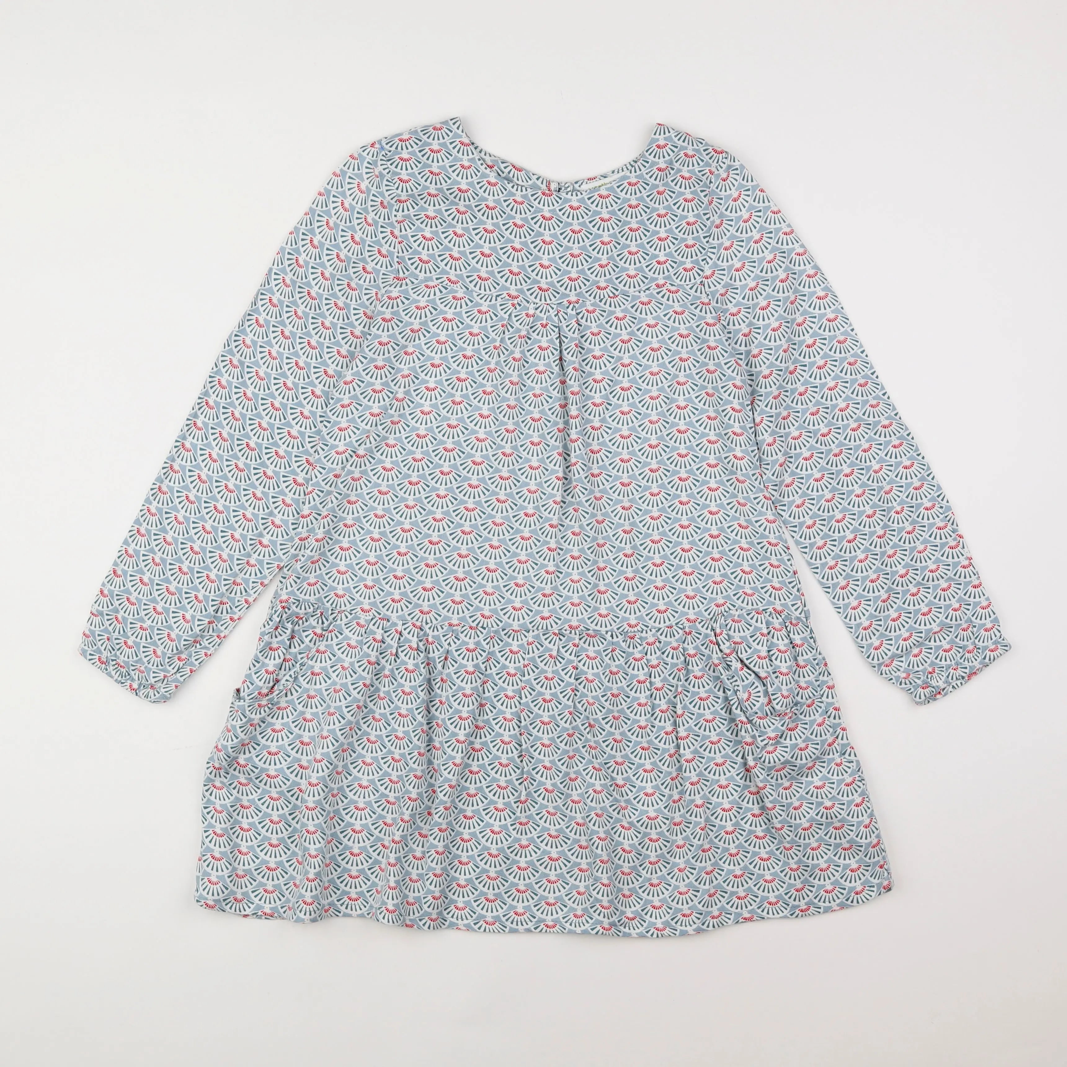 Vertbaudet - robe vert, rouge - 8 ans