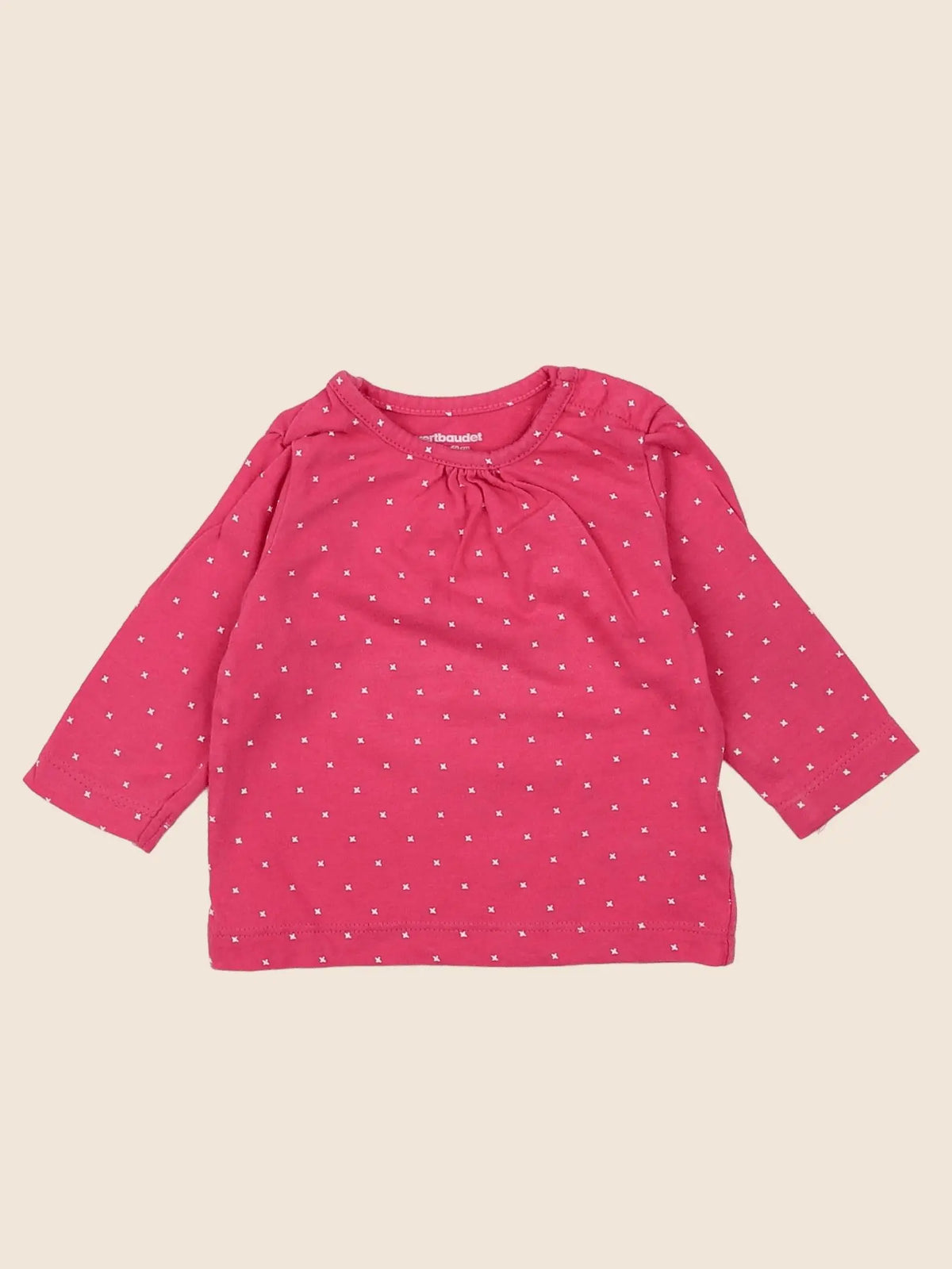 Vertbaudet - tee-shirt rose - 3 mois