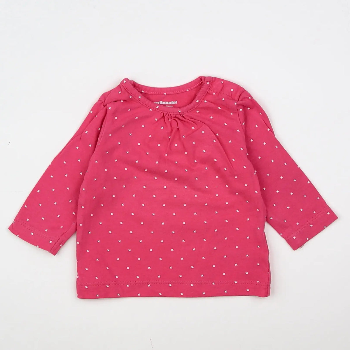 Vertbaudet - tee-shirt rose - 3 mois
