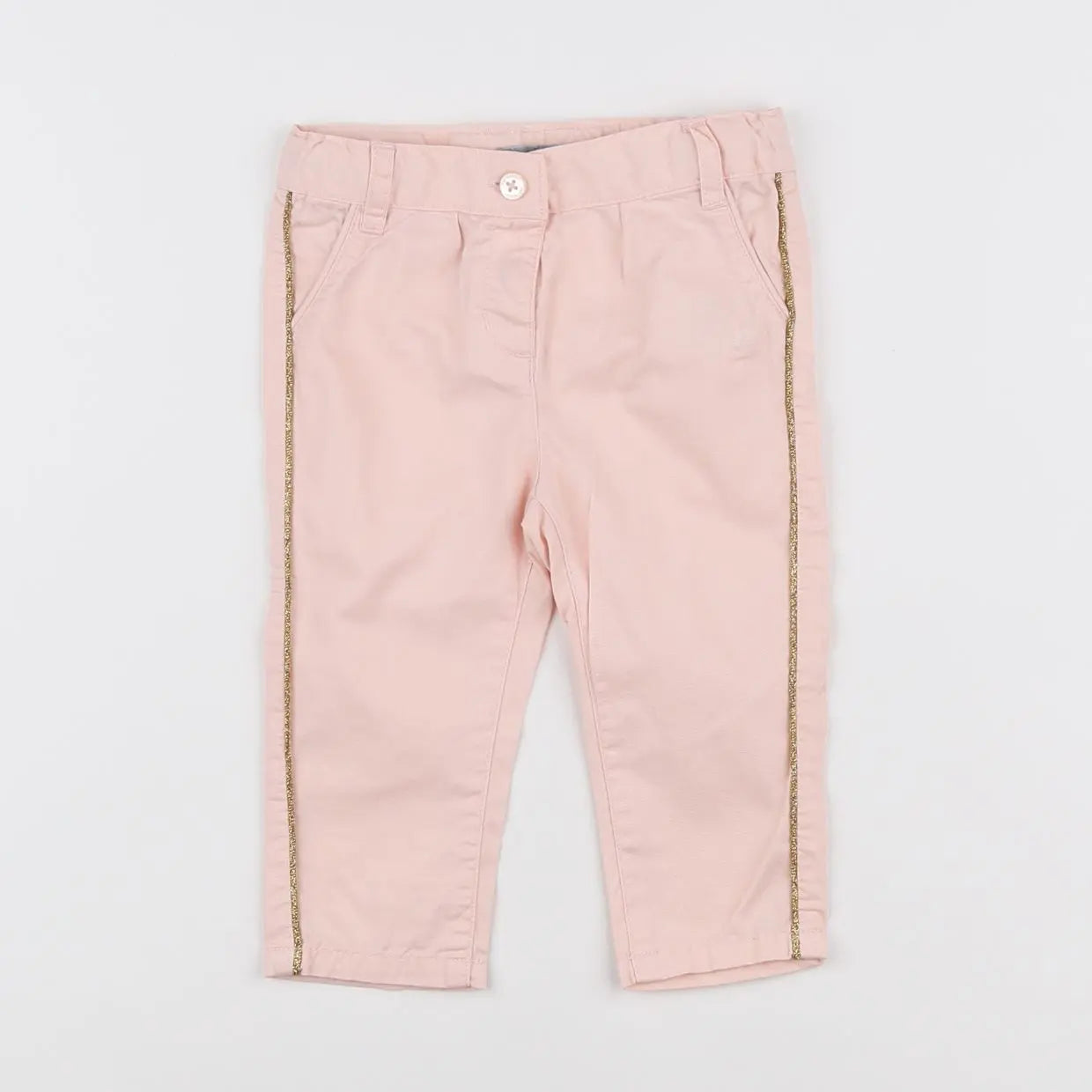 Vertbaudet - pantalon rose - 9 mois