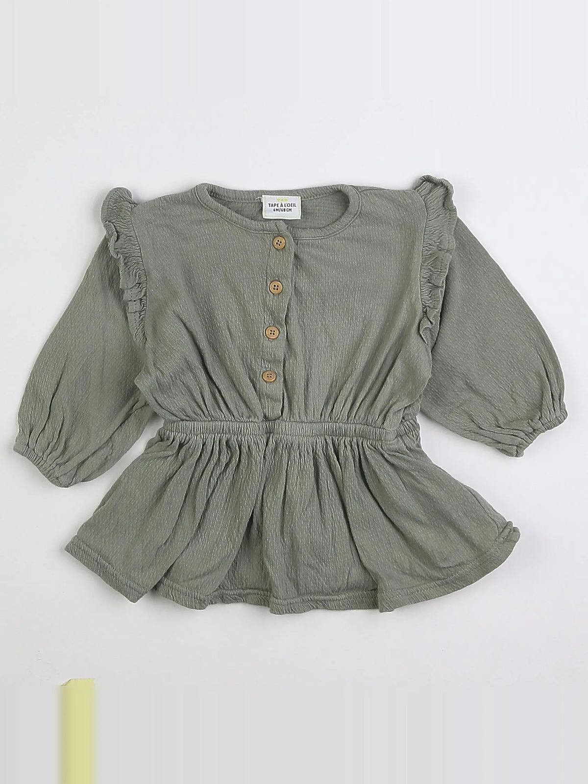 Tape à l'oeil - robe vert - 6 mois