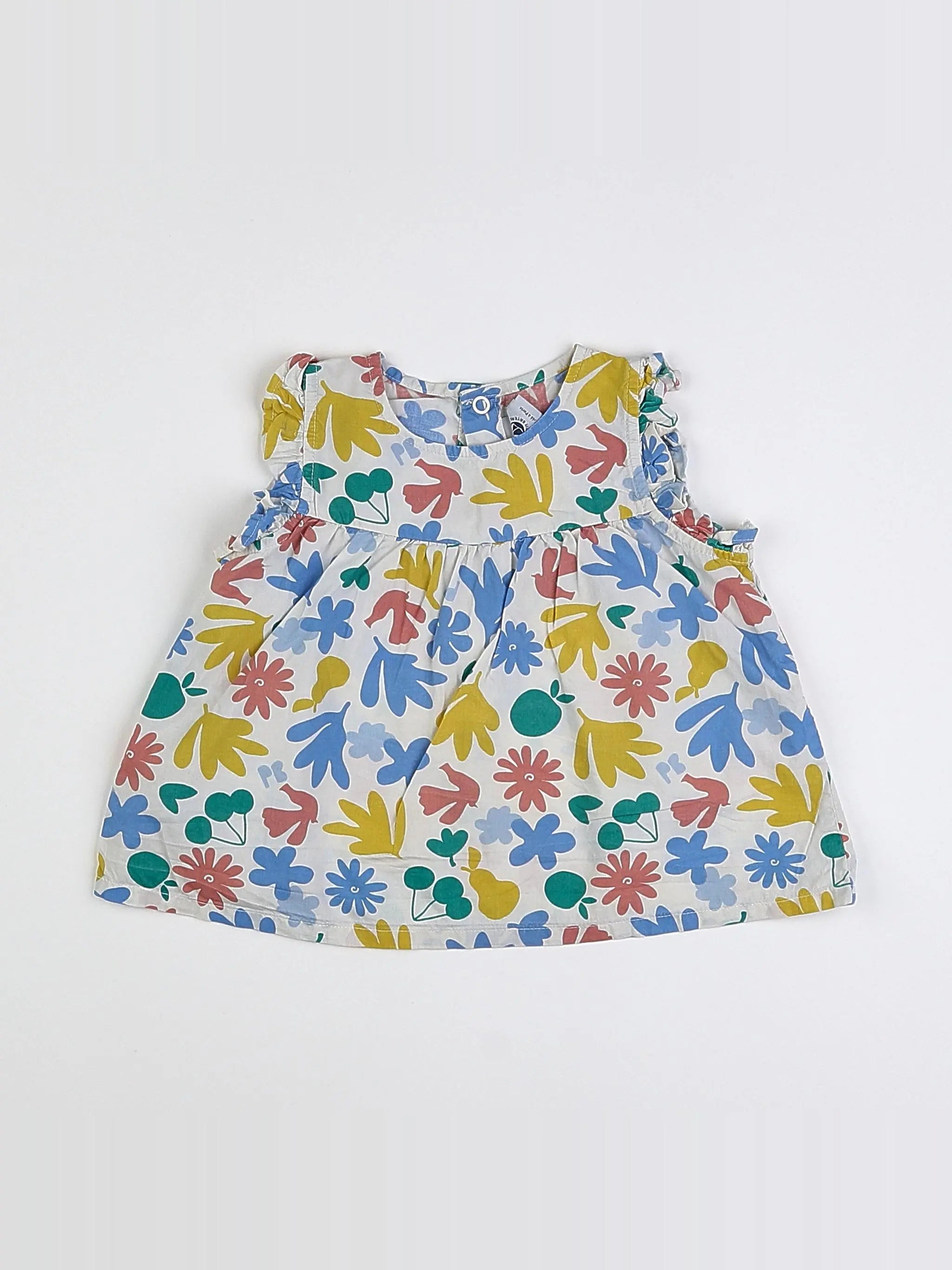 Petit Bateau - blouse multicolore - 12 mois