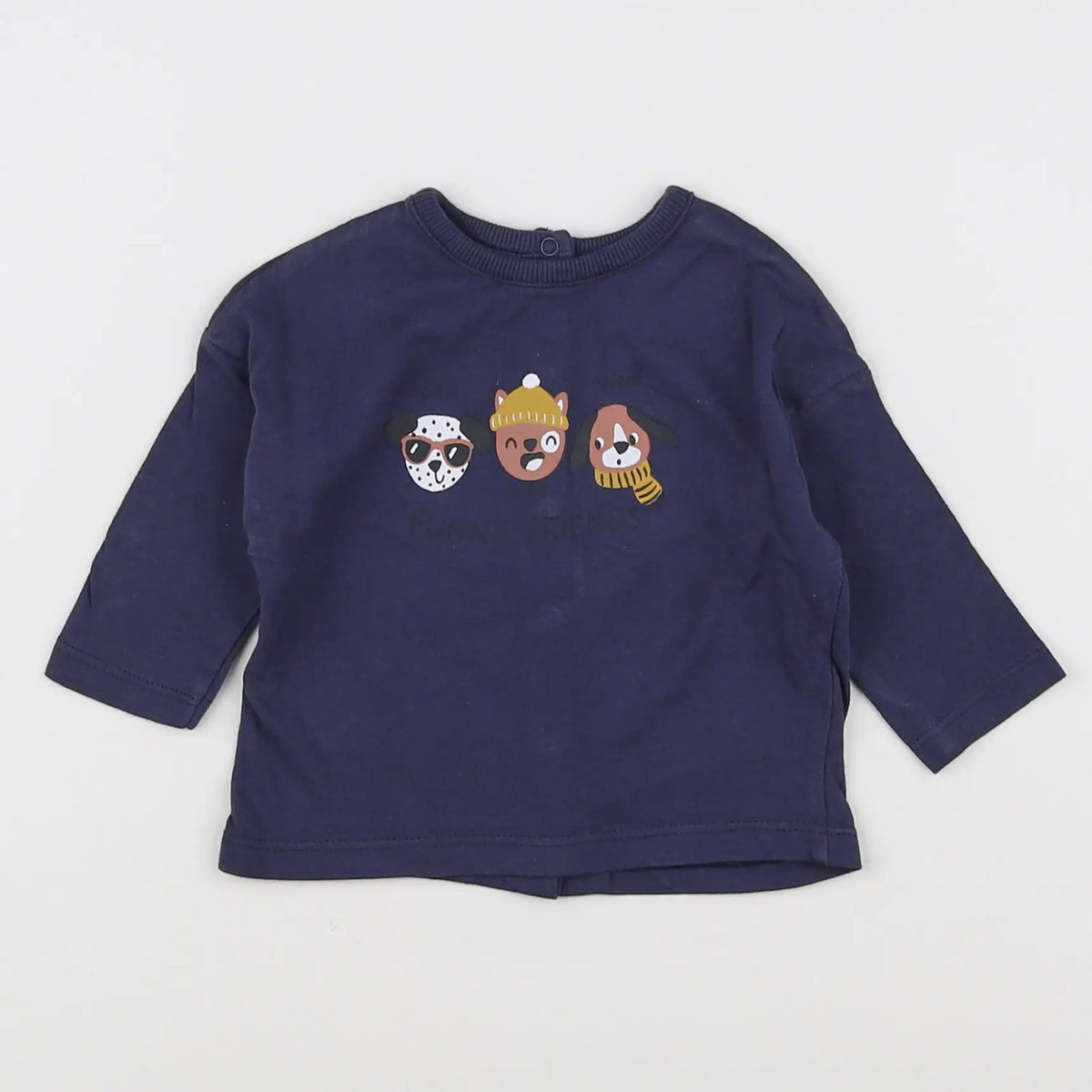 Vertbaudet - tee-shirt bleu - 6 mois