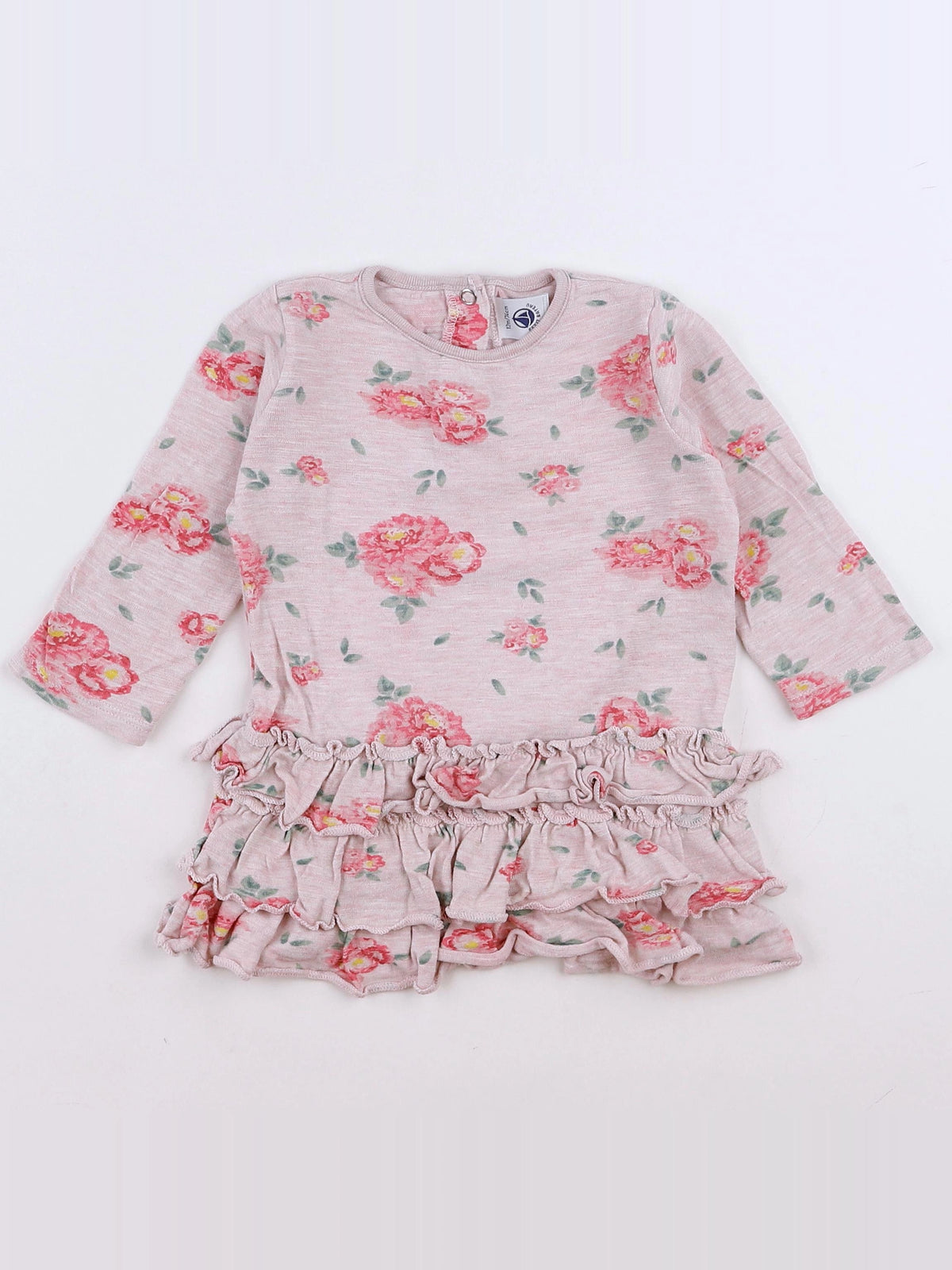 Petit Bateau - tee-shirt rose - 12 mois