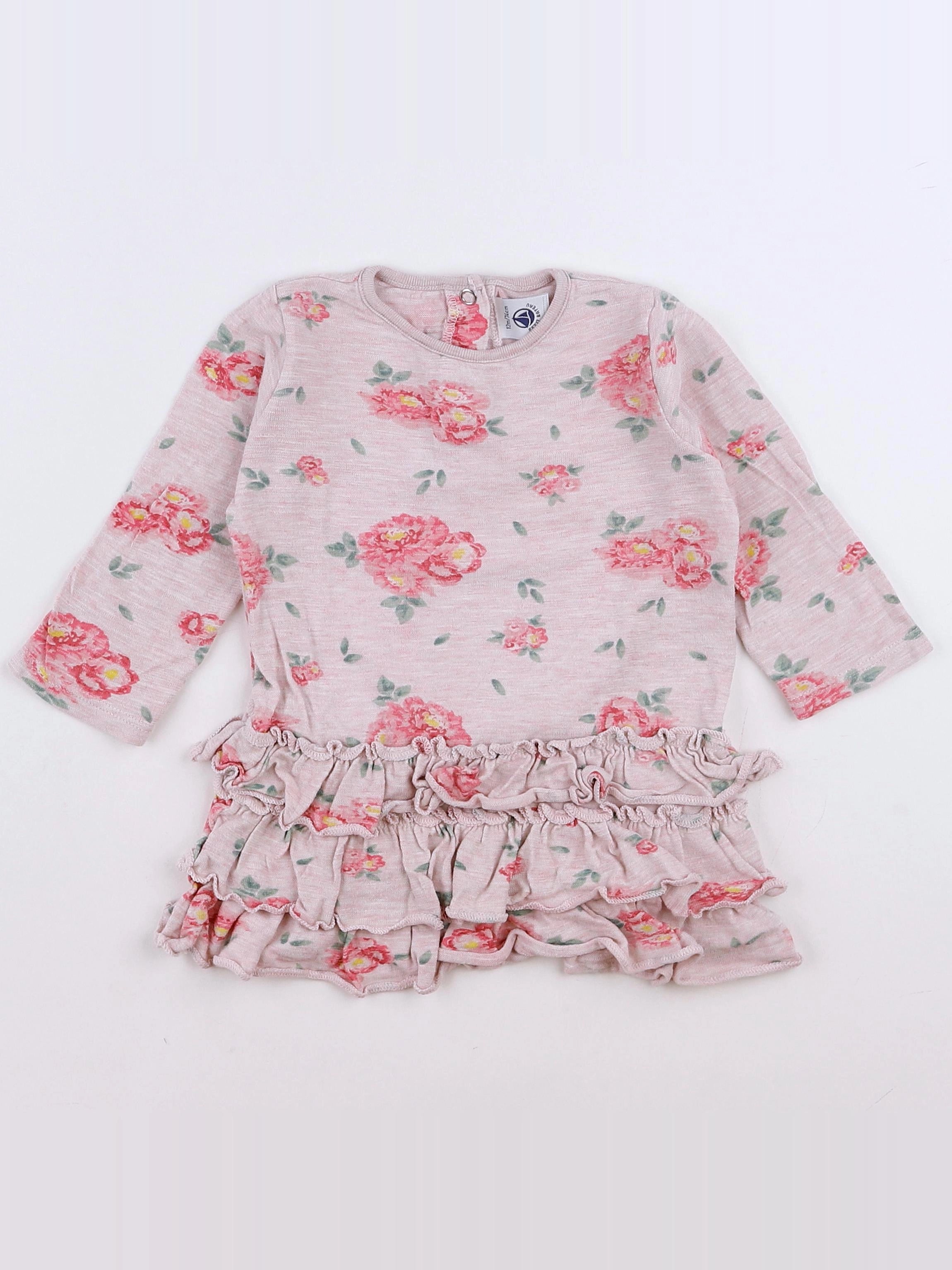 Petit Bateau - tee-shirt rose - 12 mois