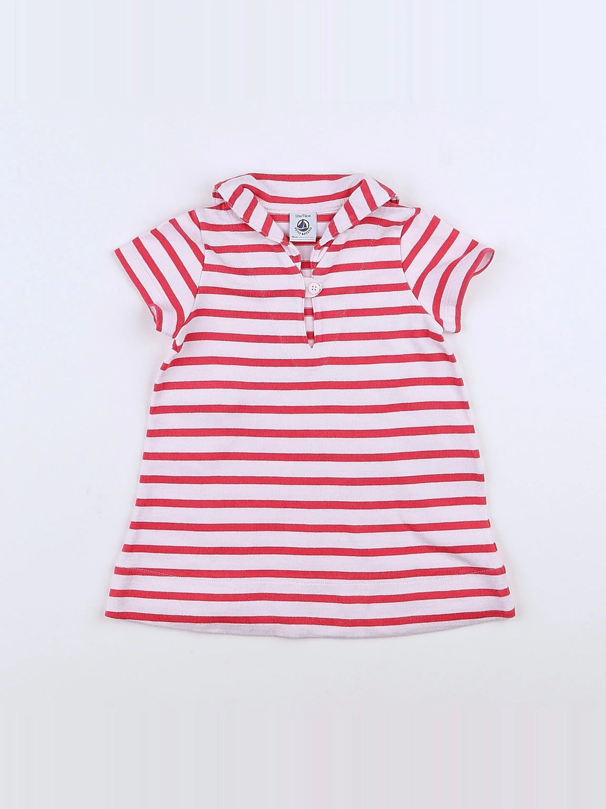 Petit Bateau - robe rose - 12 mois