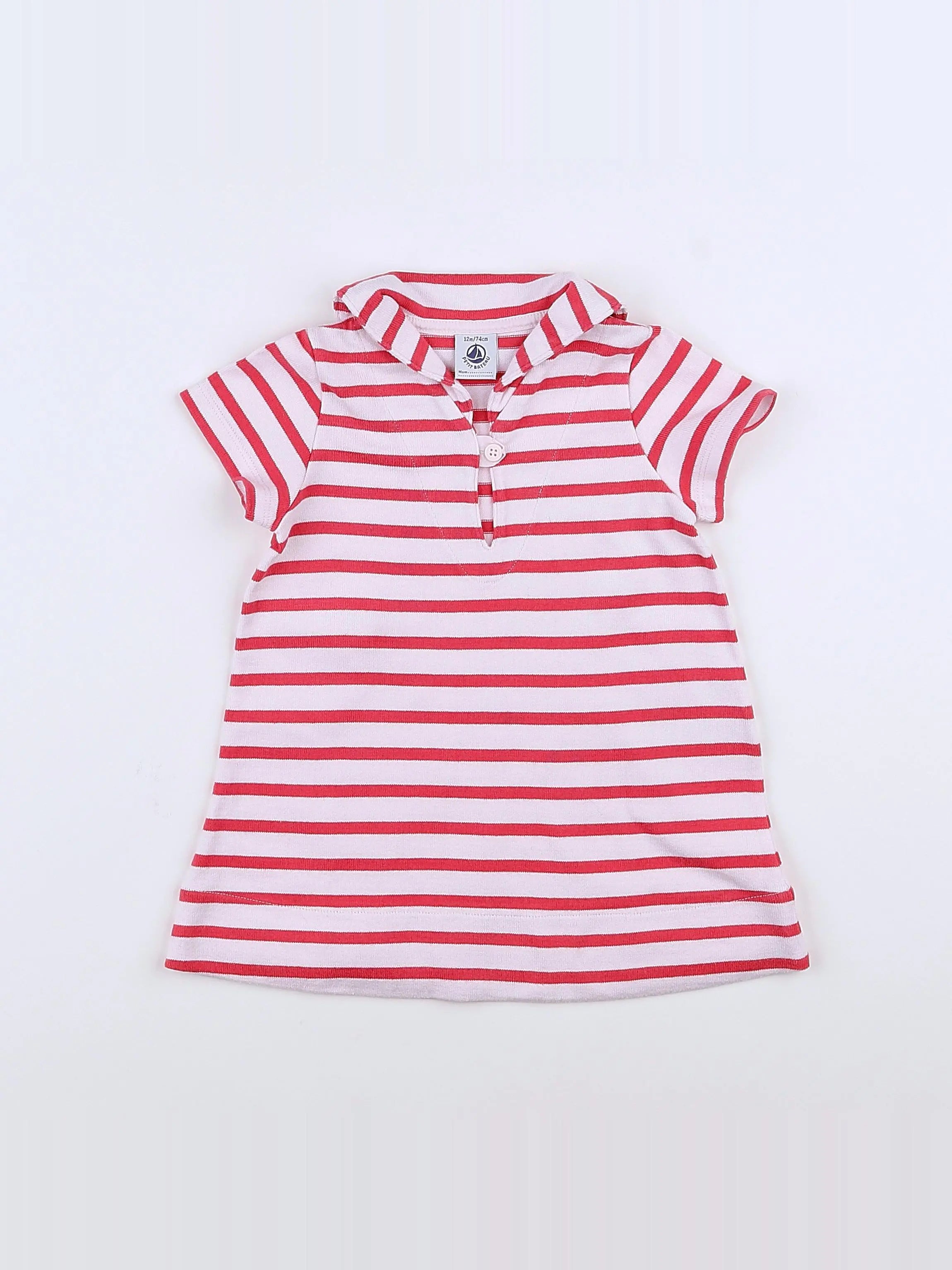 Petit Bateau - robe rose - 12 mois