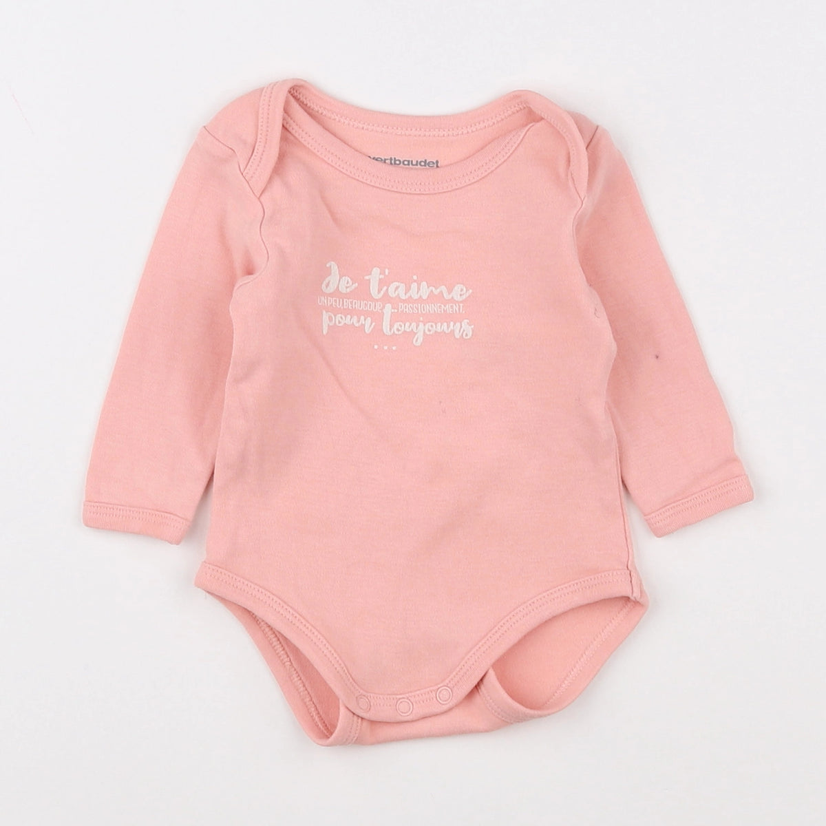 Vertbaudet - body rose - 3 mois