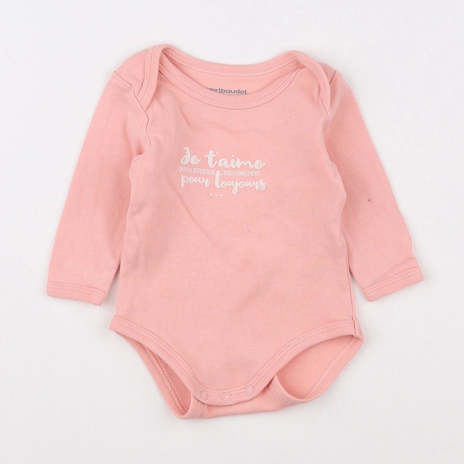 Vertbaudet - body rose - 3 mois