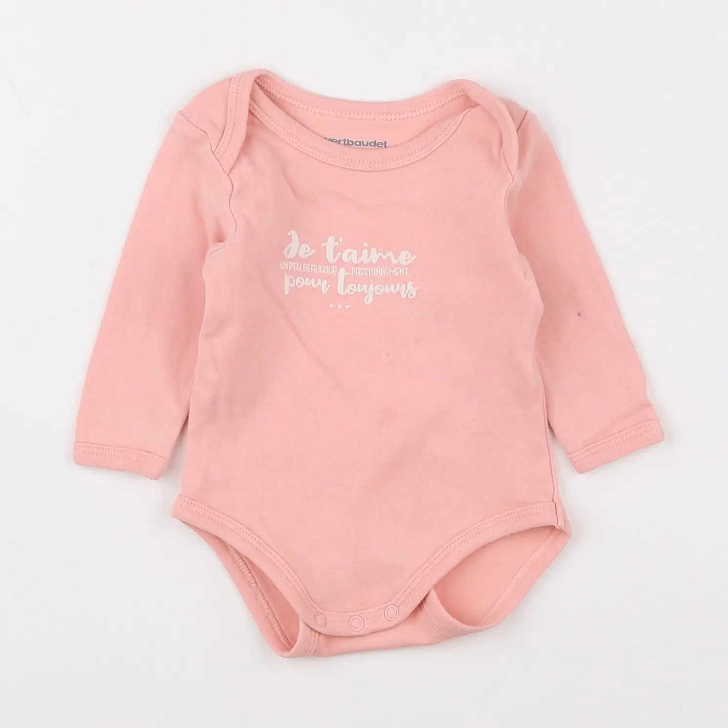 Vertbaudet - body rose - 3 mois