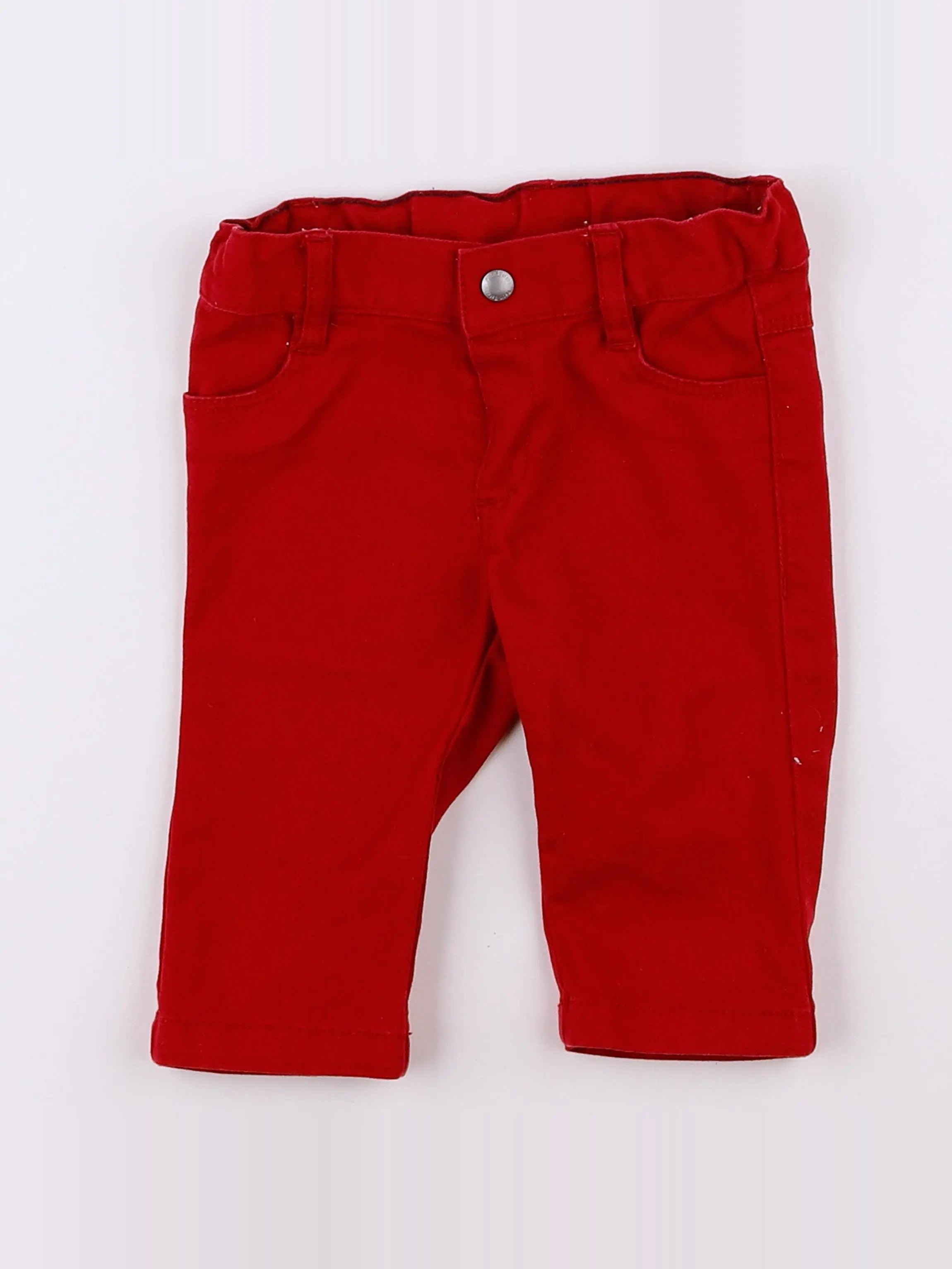 Petit Bateau - pantalon rouge - 3 mois