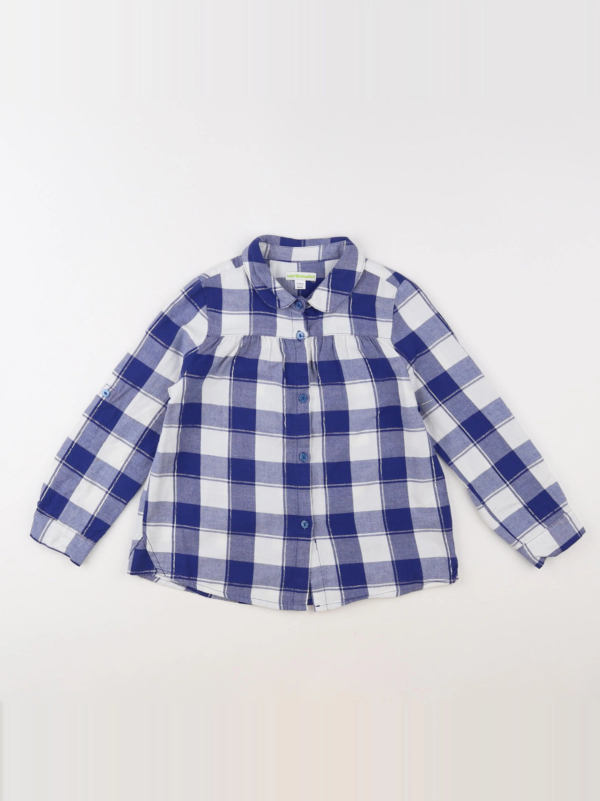 Vertbaudet - chemise blanc, bleu - 6 ans