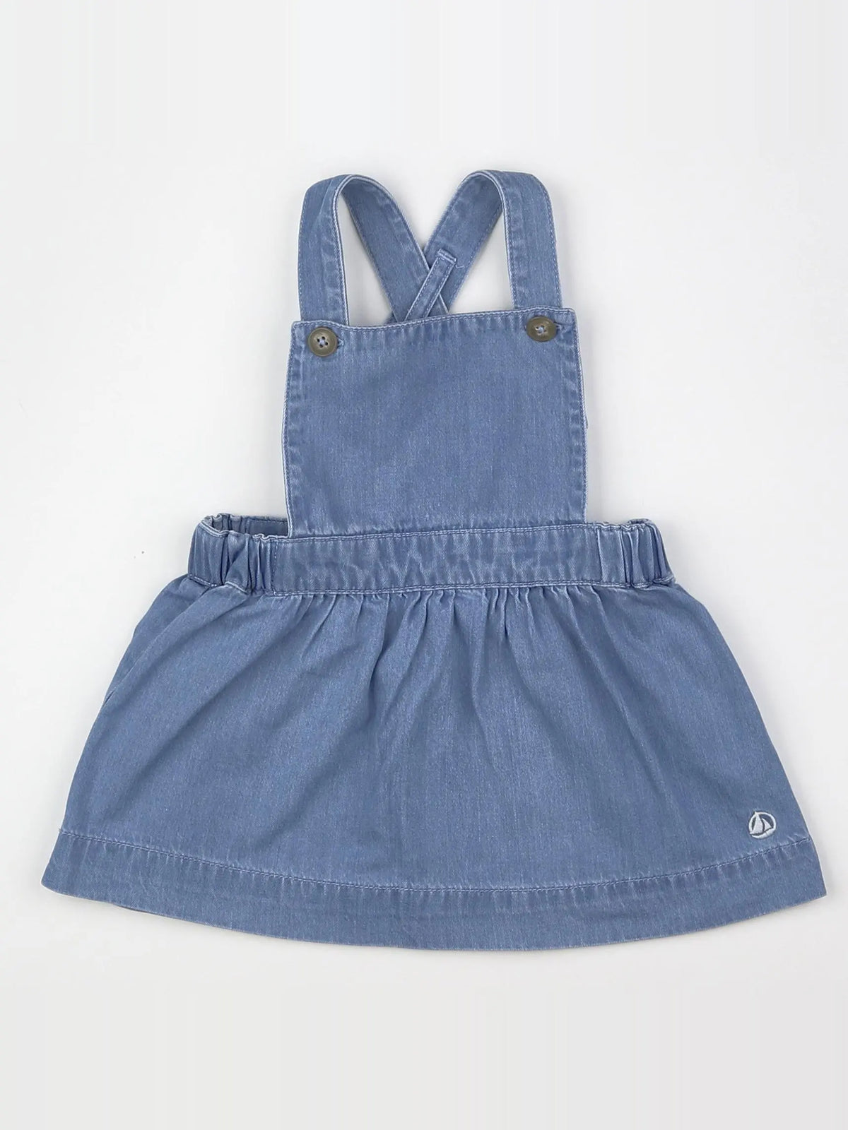 Petit Bateau - robe bleu - 12 mois