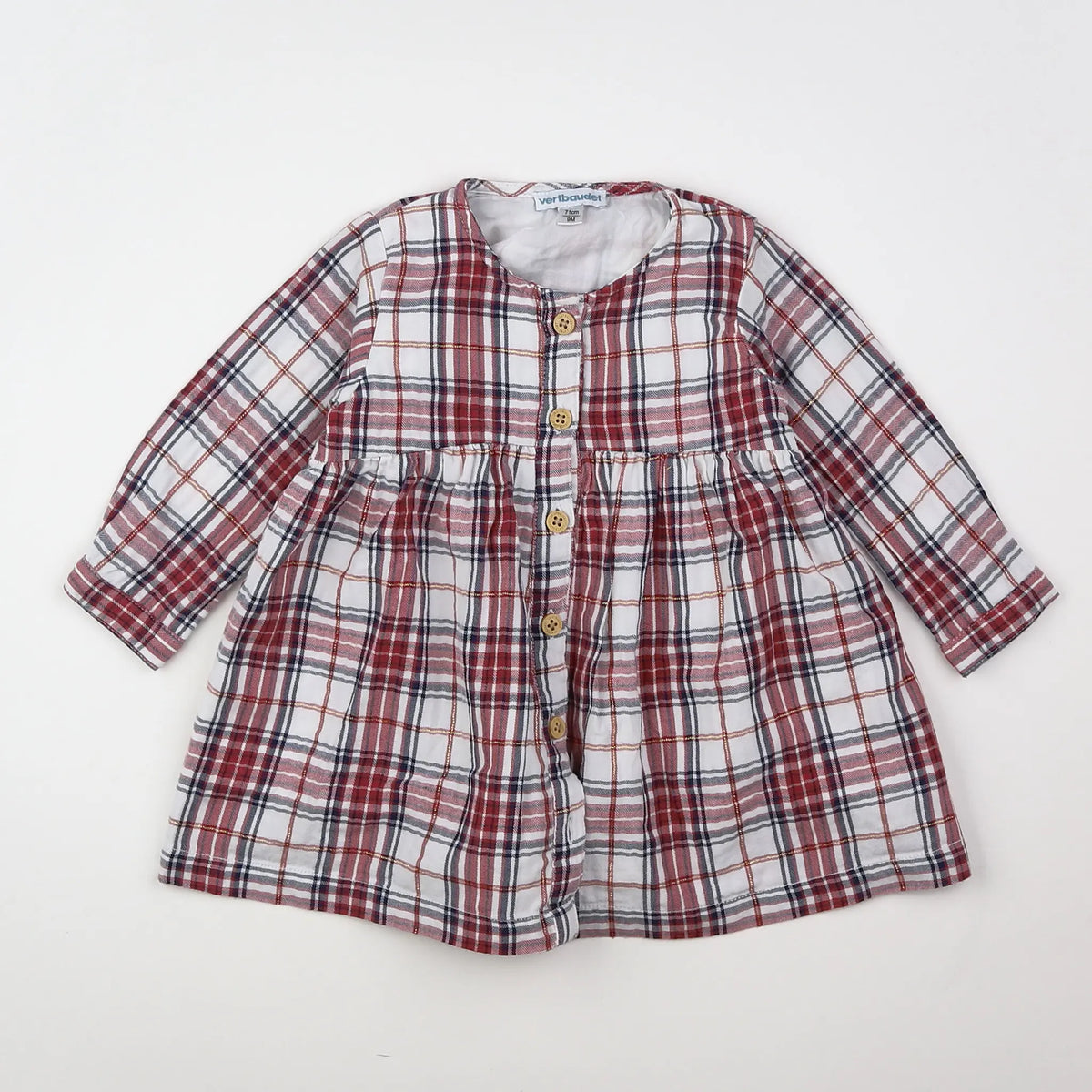 Vertbaudet - robe multicolore - 9 mois