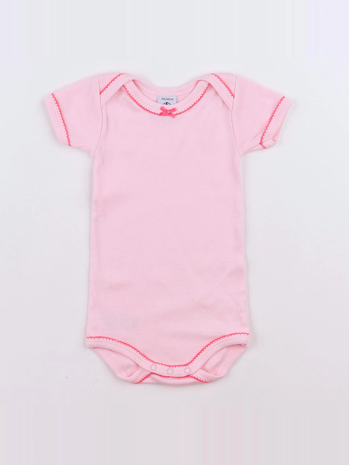Petit Bateau - body rose - 3 mois
