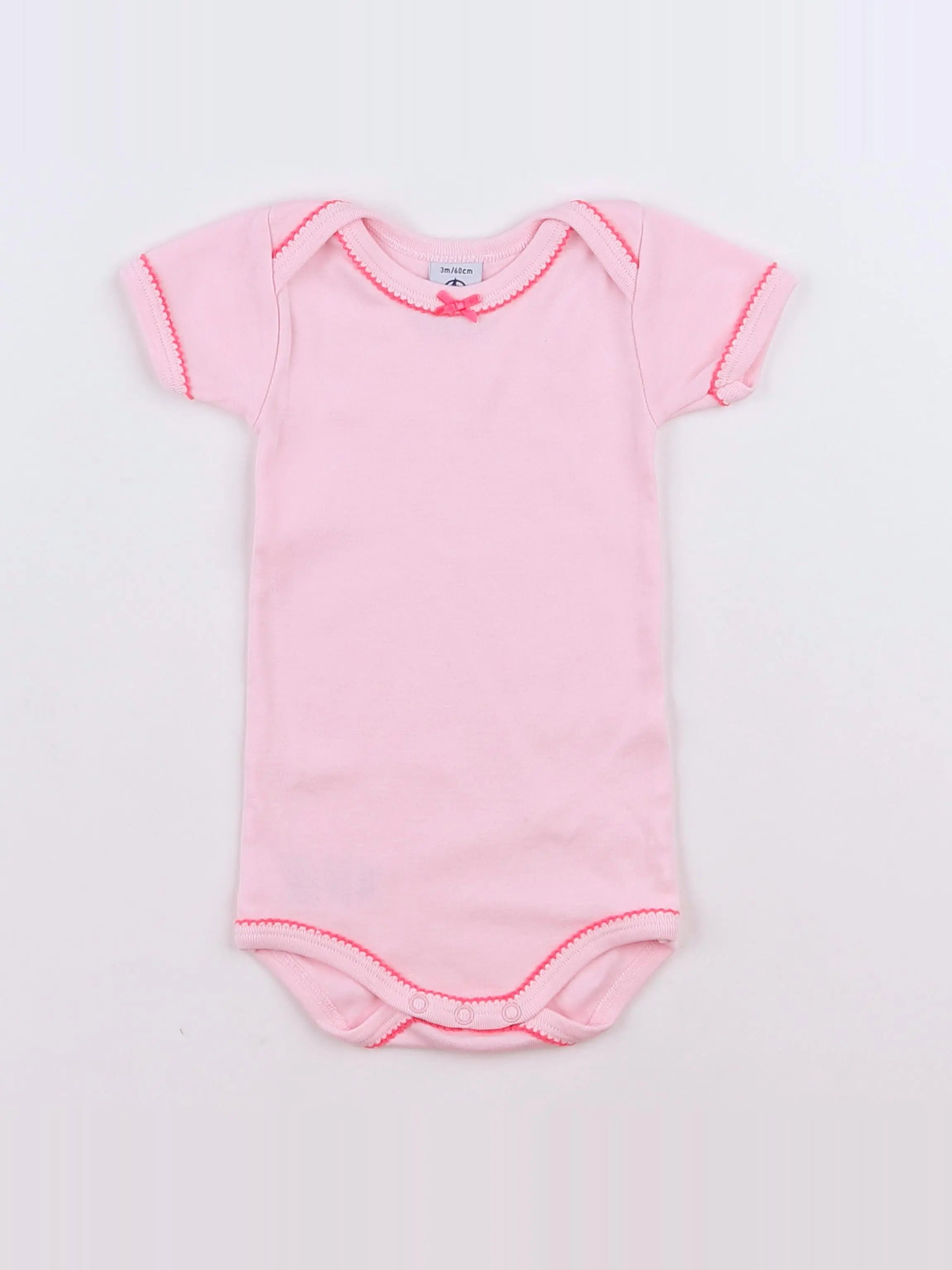 Petit Bateau - body rose - 3 mois