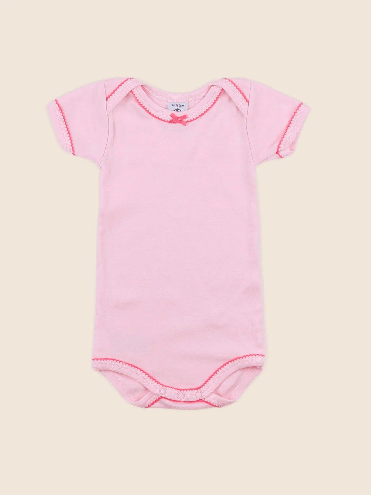 Petit Bateau - body rose - 3 mois