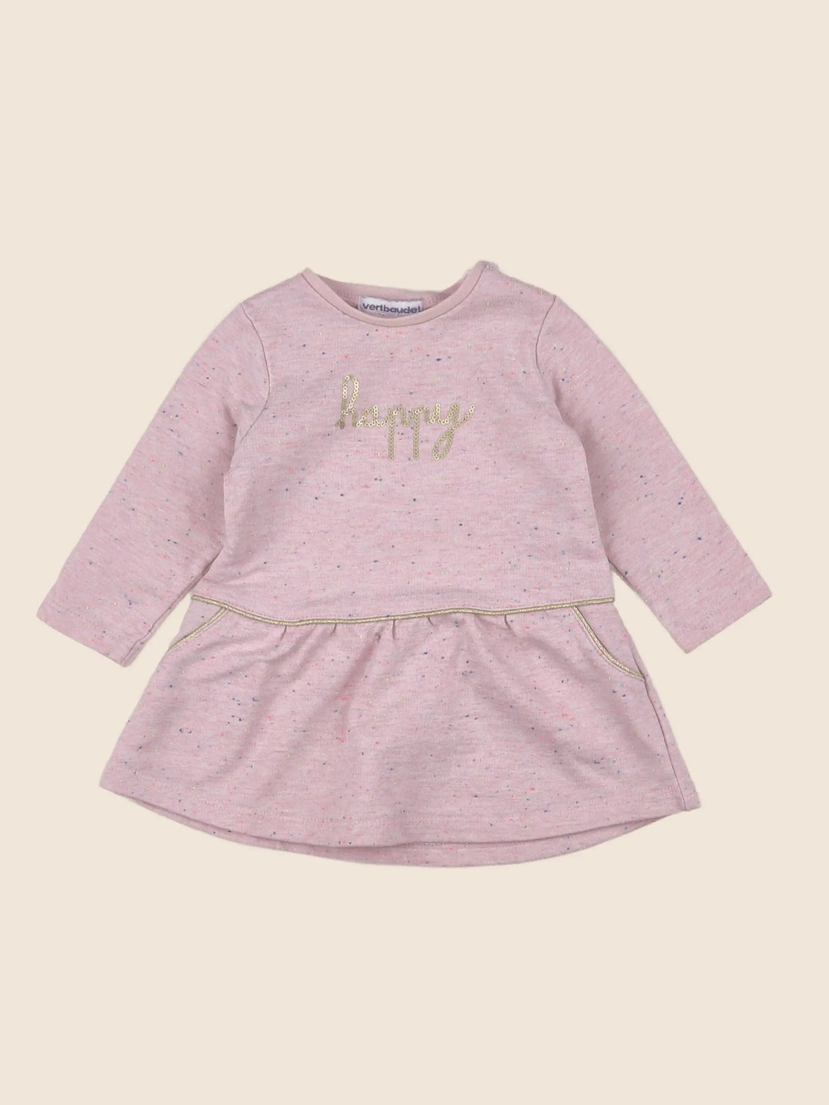 Vertbaudet - robe rose - 9 mois