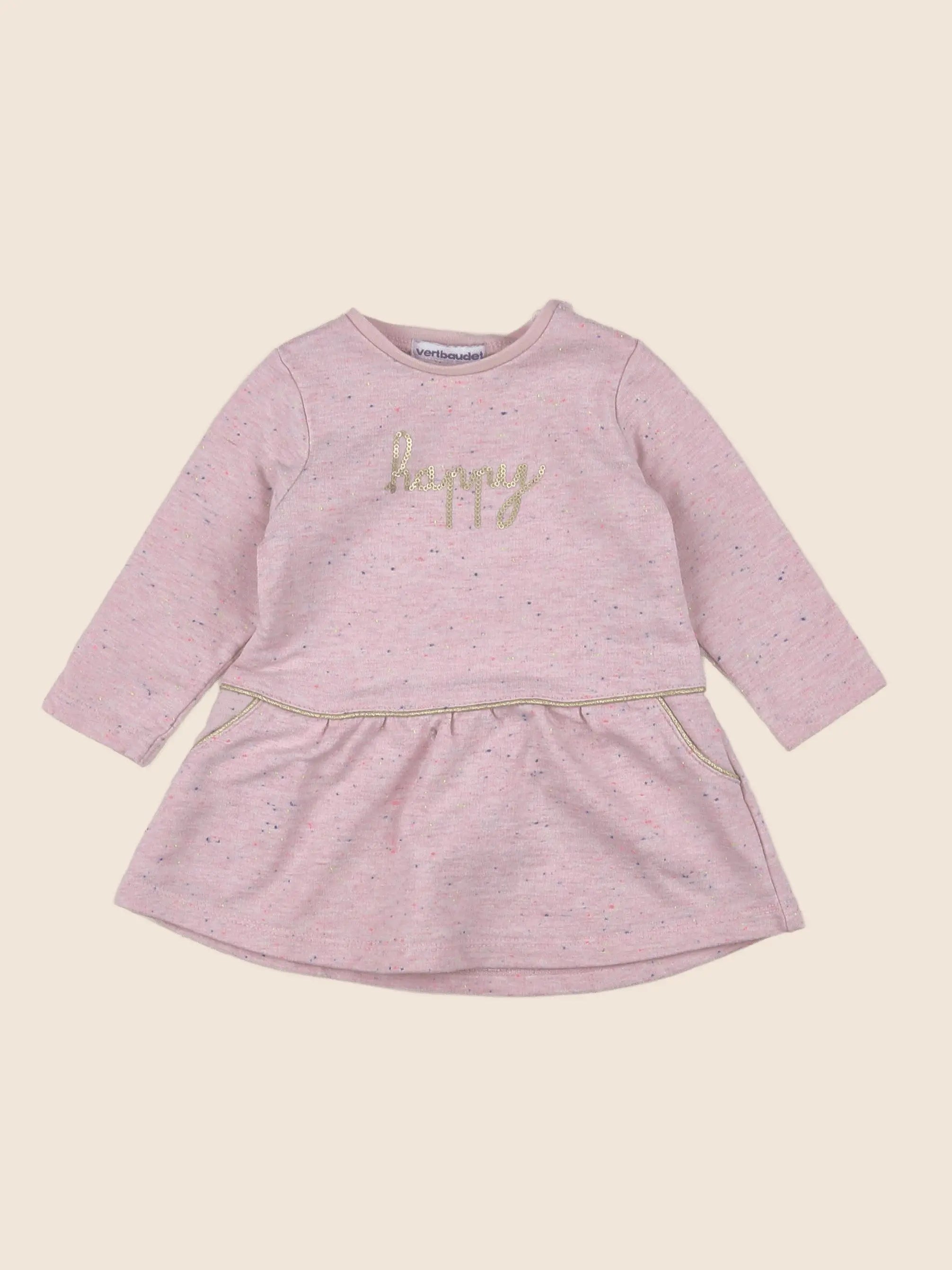 Vertbaudet - robe rose - 9 mois