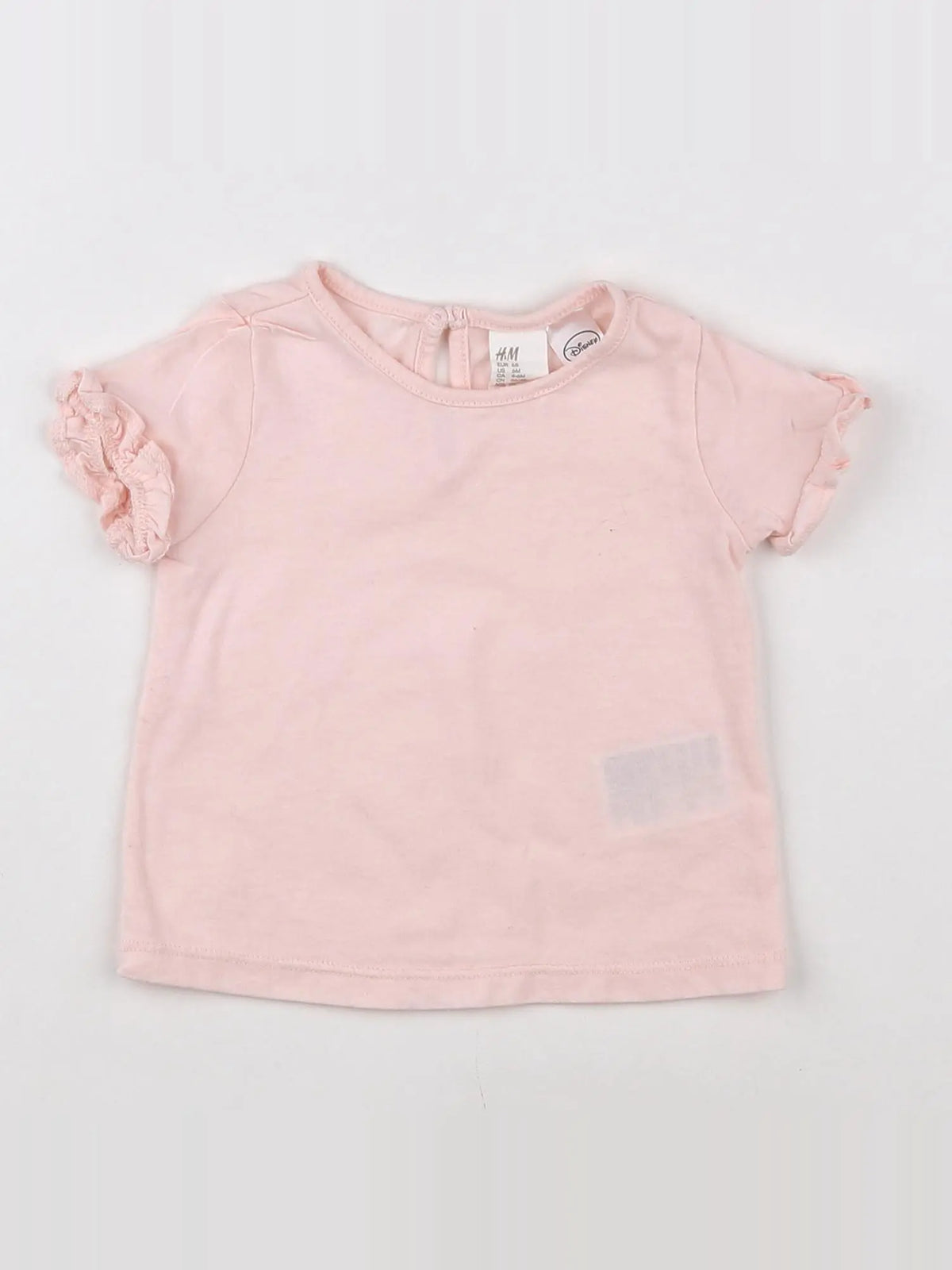 H&M - tee-shirt rose - 6 mois