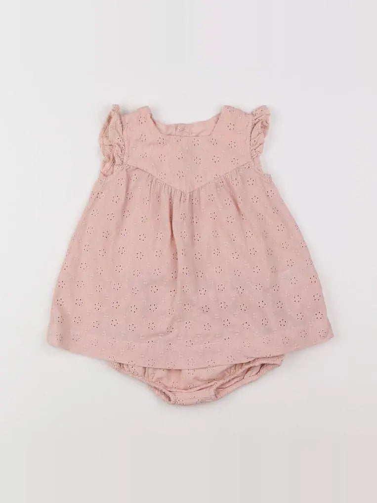 Petit Bateau - robe rose - 3 mois