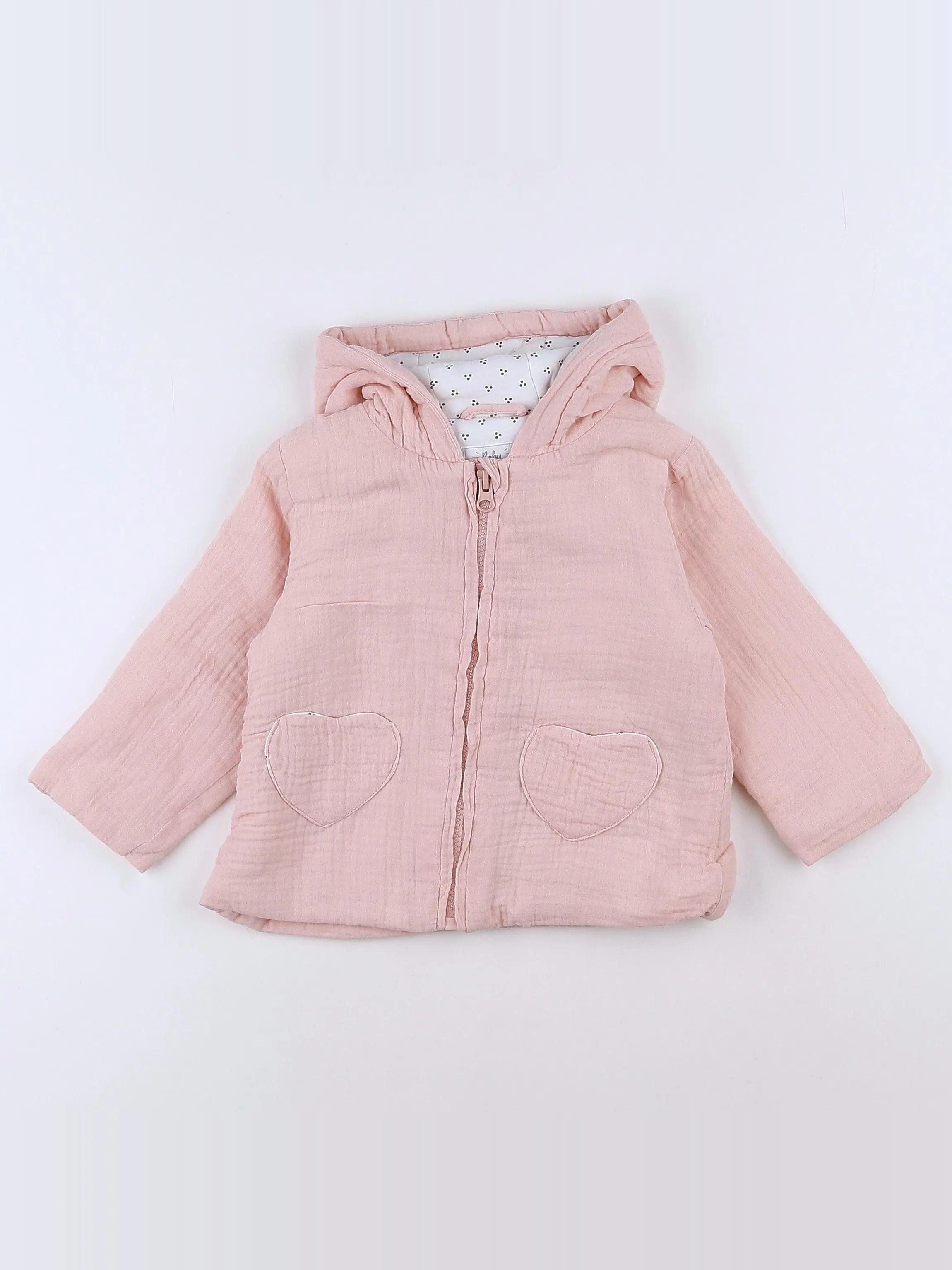 Vertbaudet - veste rose - 12 mois