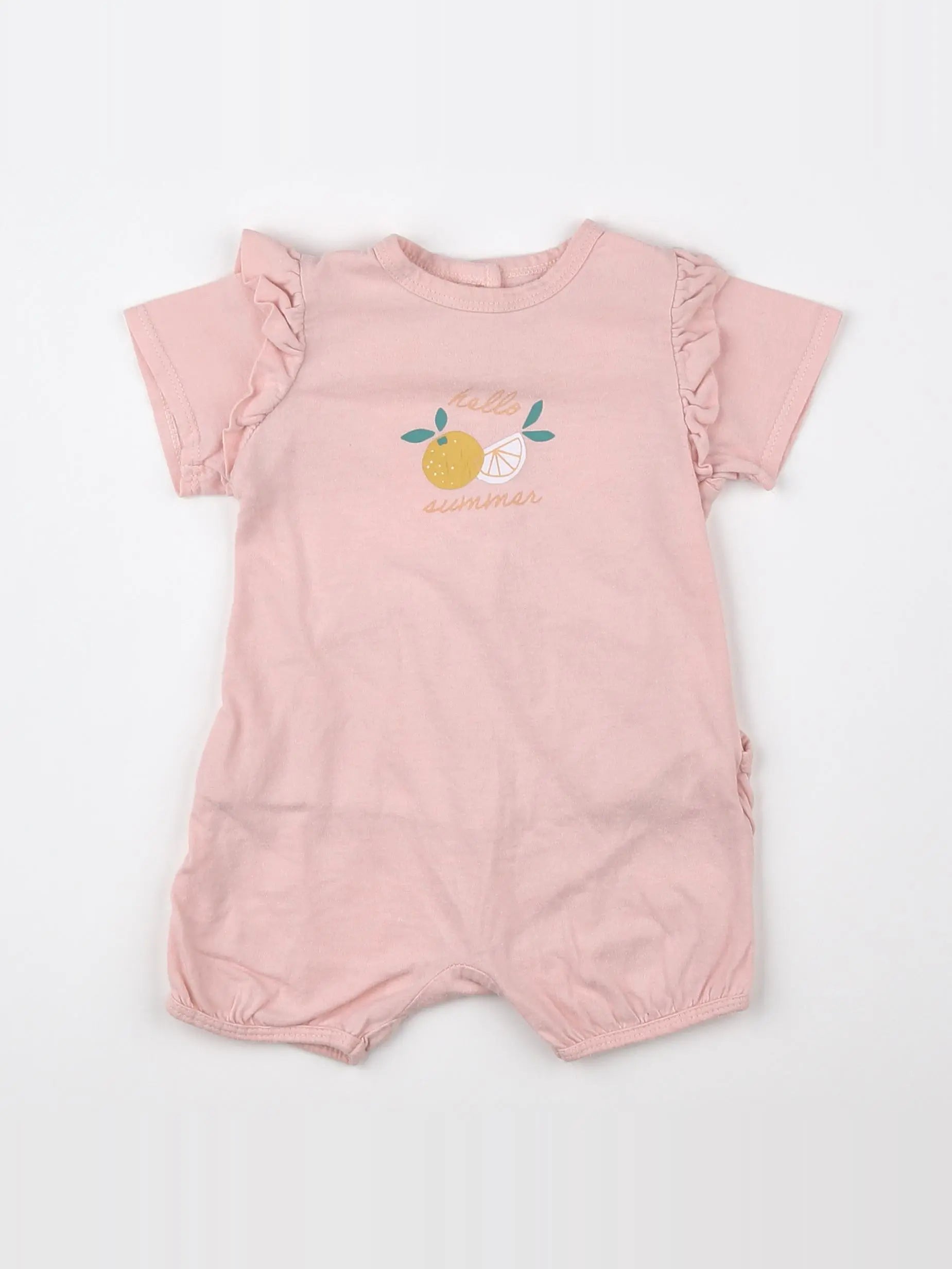 Vertbaudet - combinaison rose - 9 mois