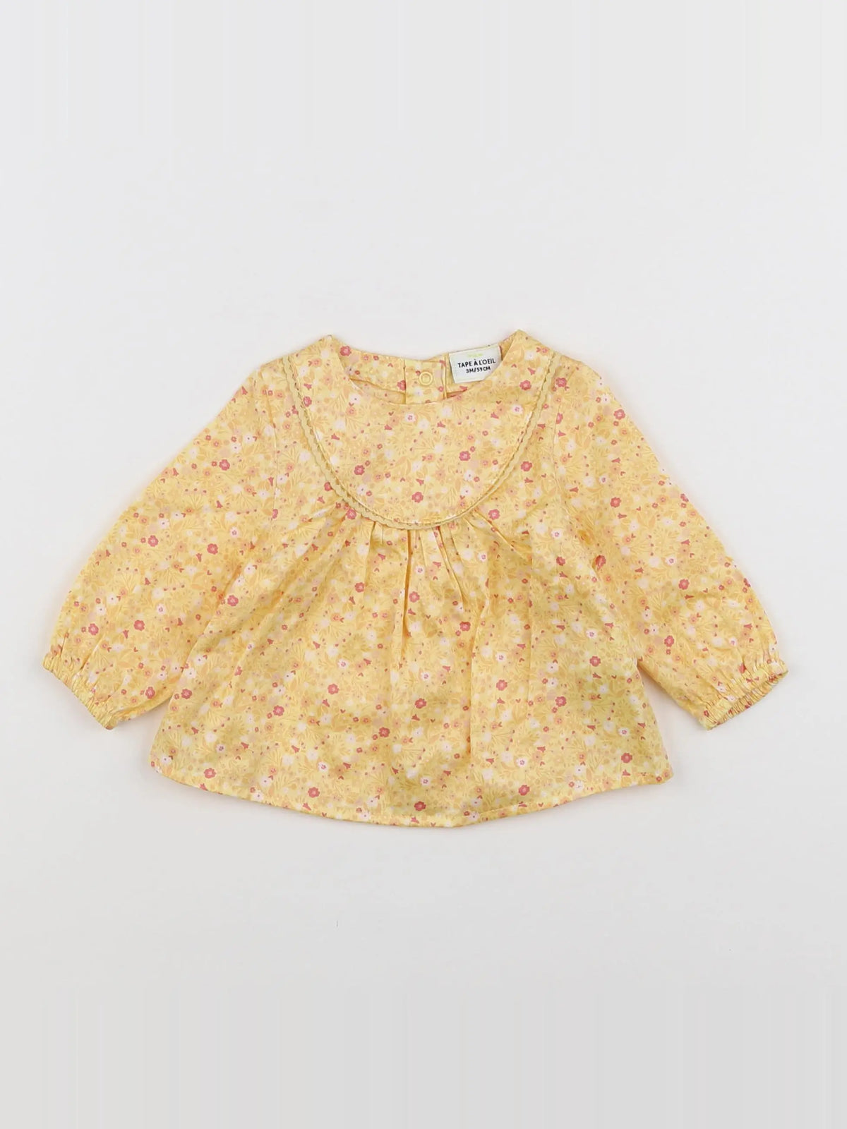 Tape à l'oeil - blouse jaune, rose - 3 mois