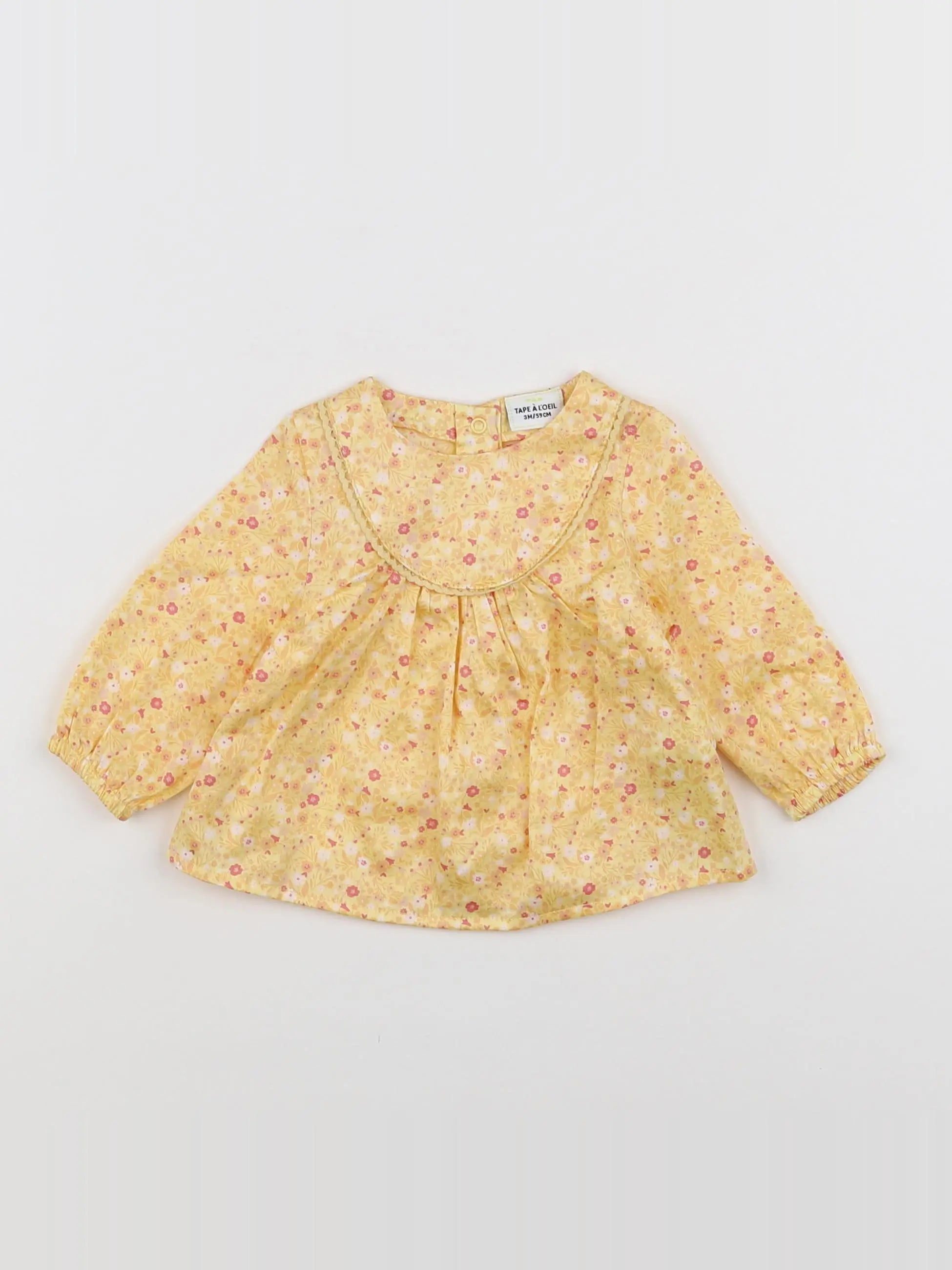 Tape à l'oeil - blouse jaune, rose - 3 mois