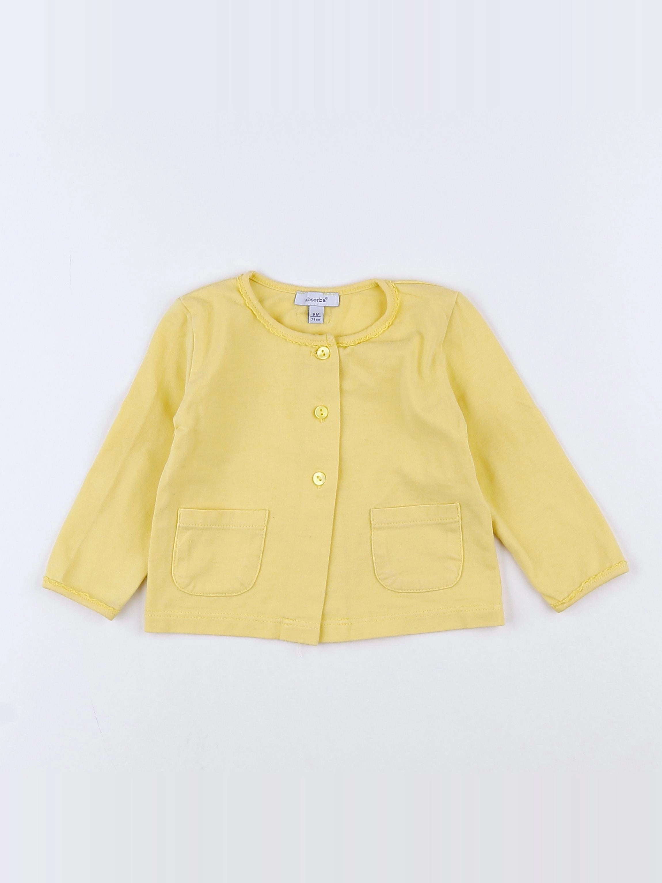 Absorba - tee-shirt jaune - 9 mois